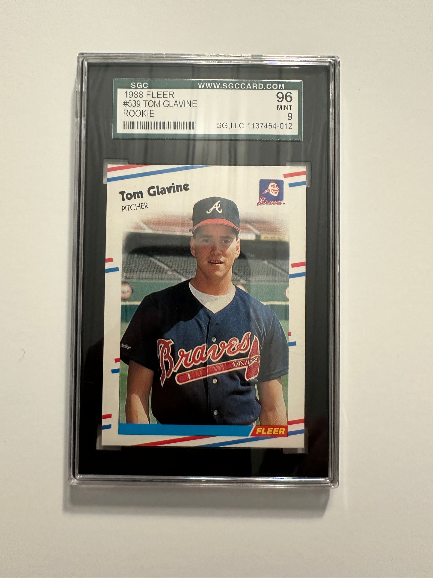 Tom Glavine #539 SGC/PSA Graded Mint 9 (1988 Fleer)