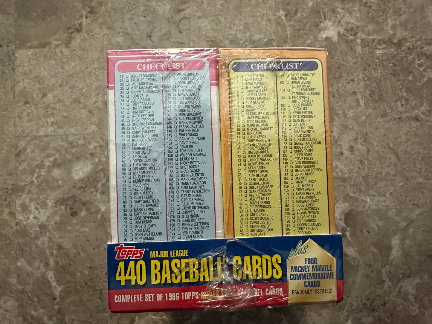 1996 Topps Baseball Complete Set Series 1 & 2 - Mickey Mantle Cards