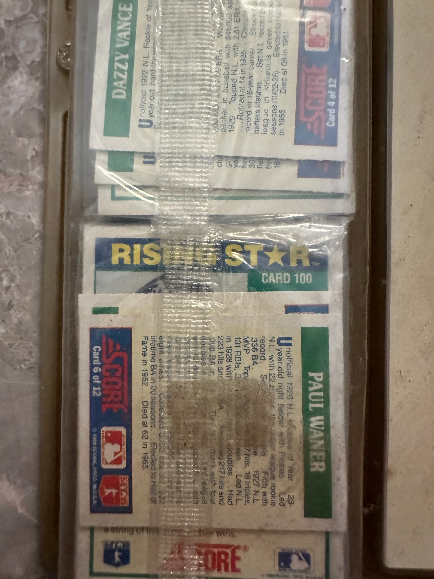 1988-89 Score Baseball's 100 Hottest Rookies Sealed Card Set