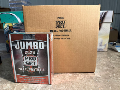 2026 Leaf Pro Set Metal Football Jumbo Hobby 8-Box Case