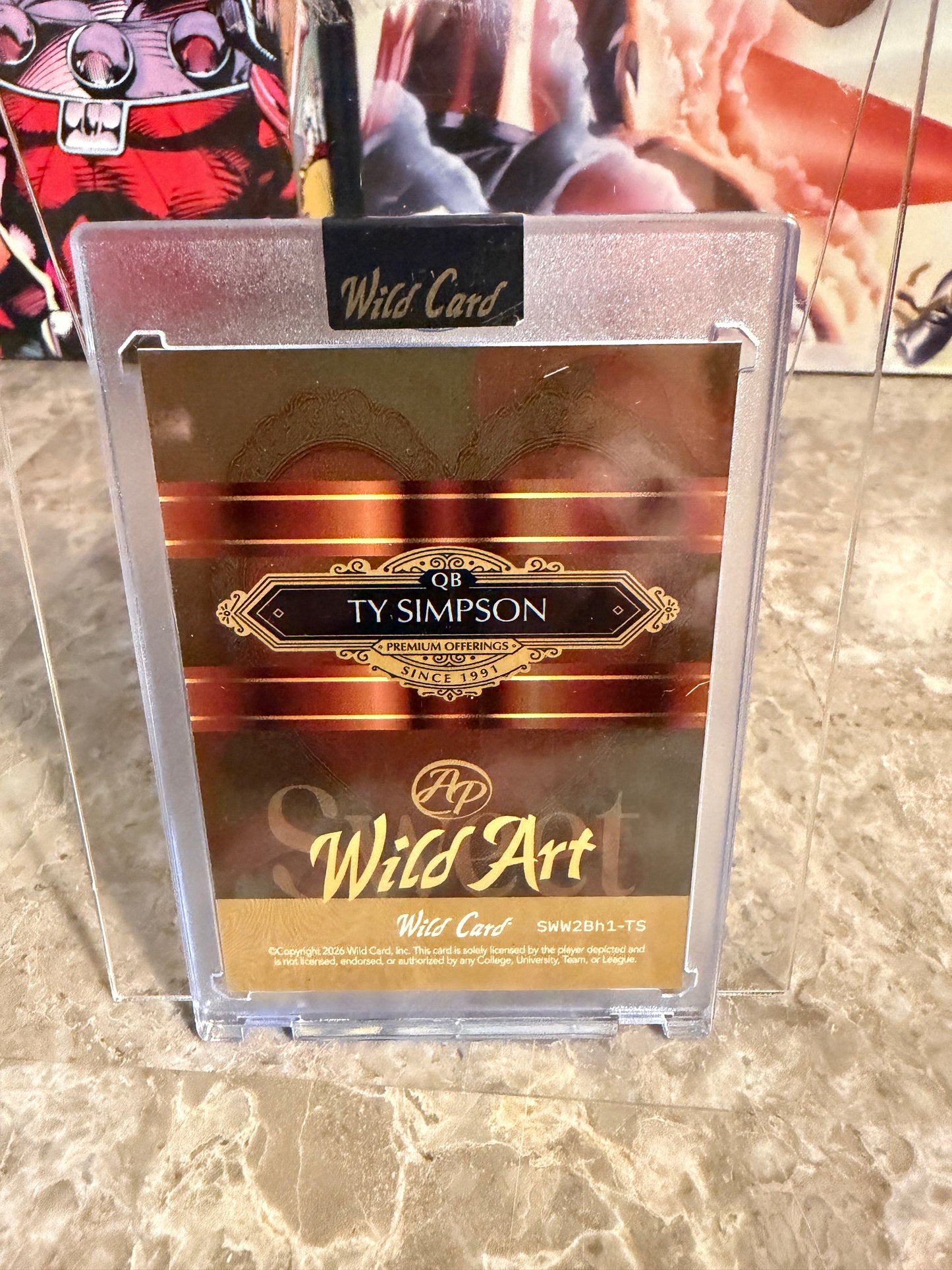 Ty Simpson 2026 Wild Card Wild Art 1/1
