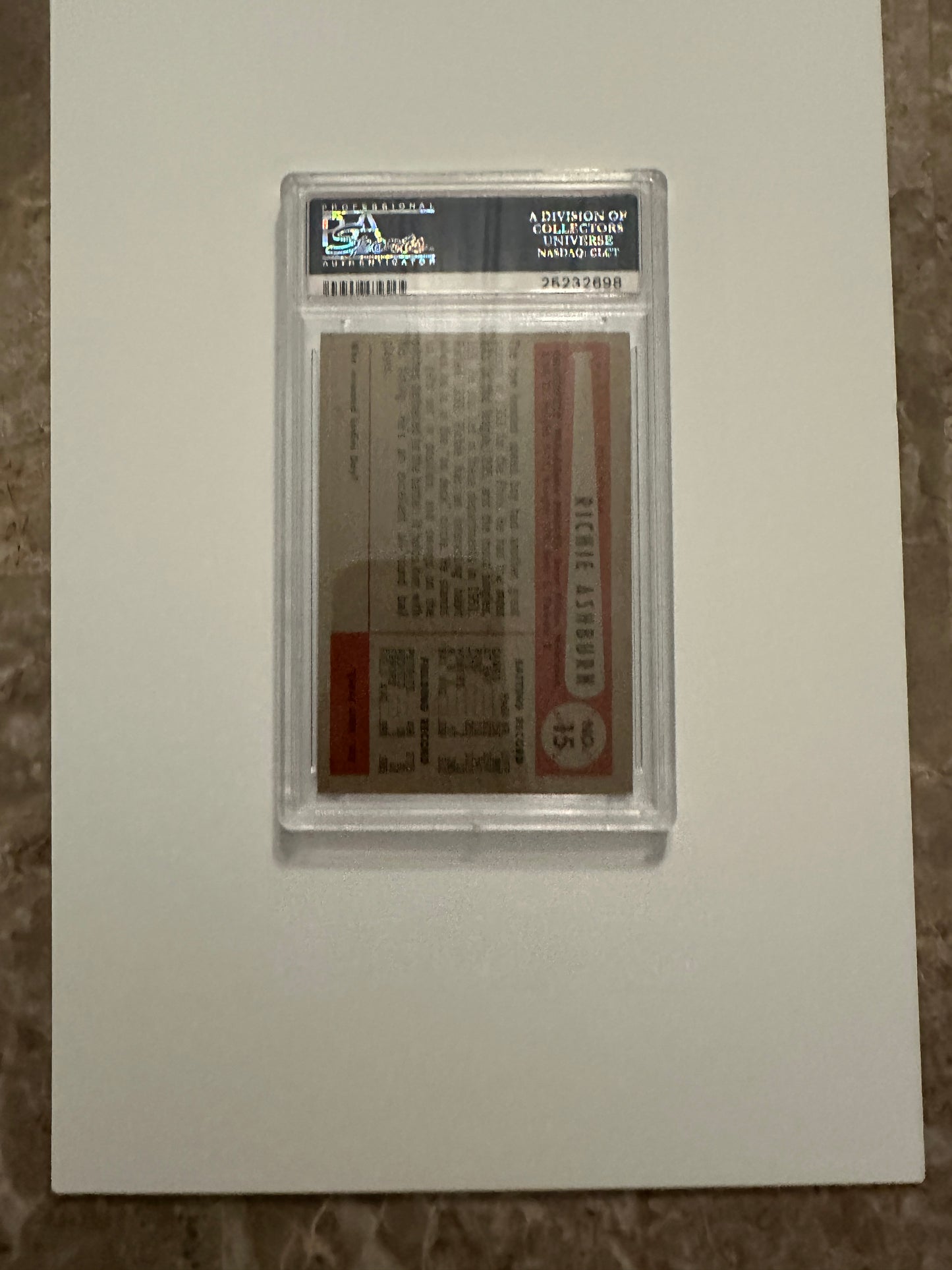 Richie Ashburn #15 PSA Graded EX-MT 6 (1954 Bowman)