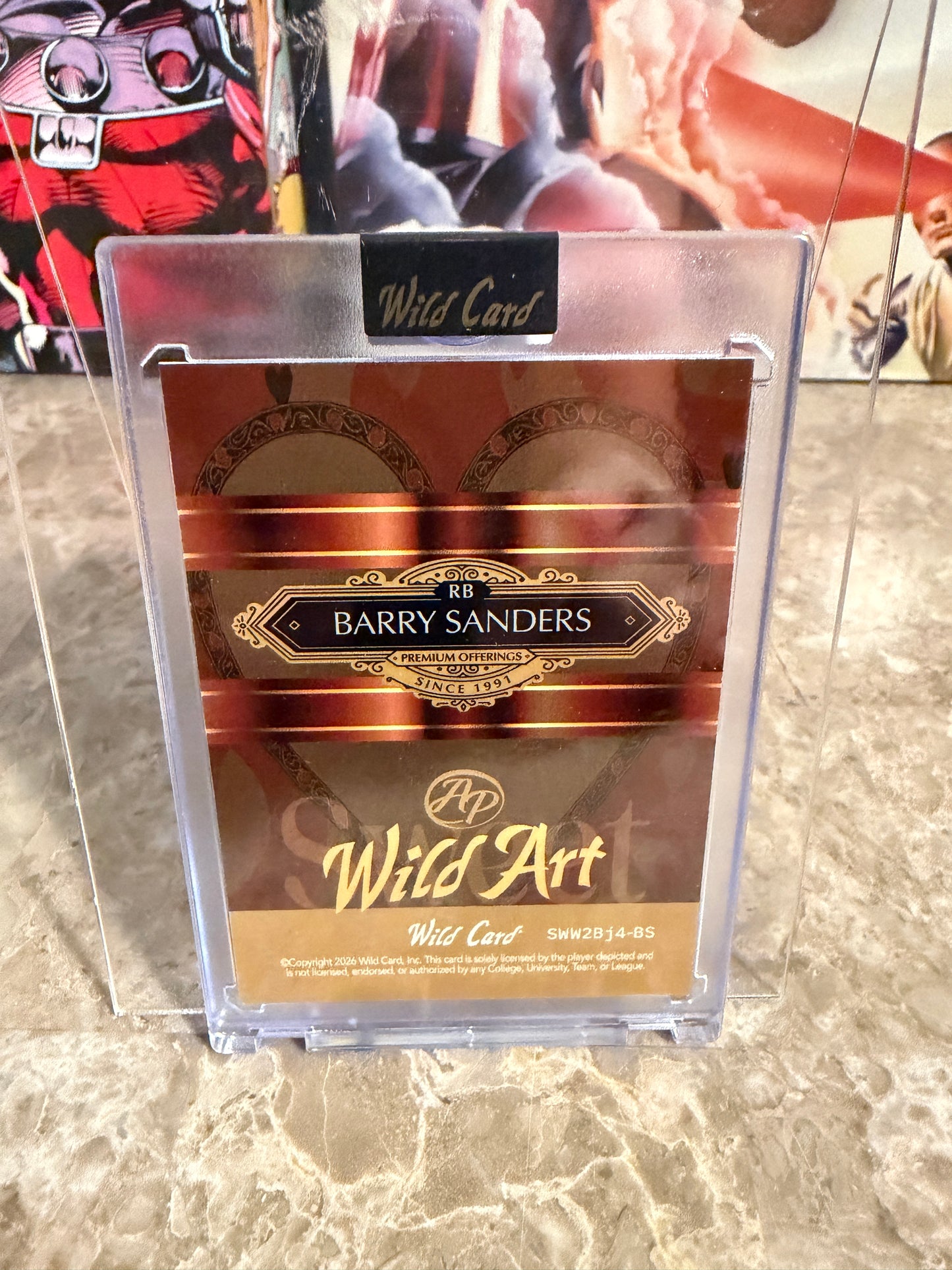 Barry Sanders 2026 Wild Card Wild Art 1/1