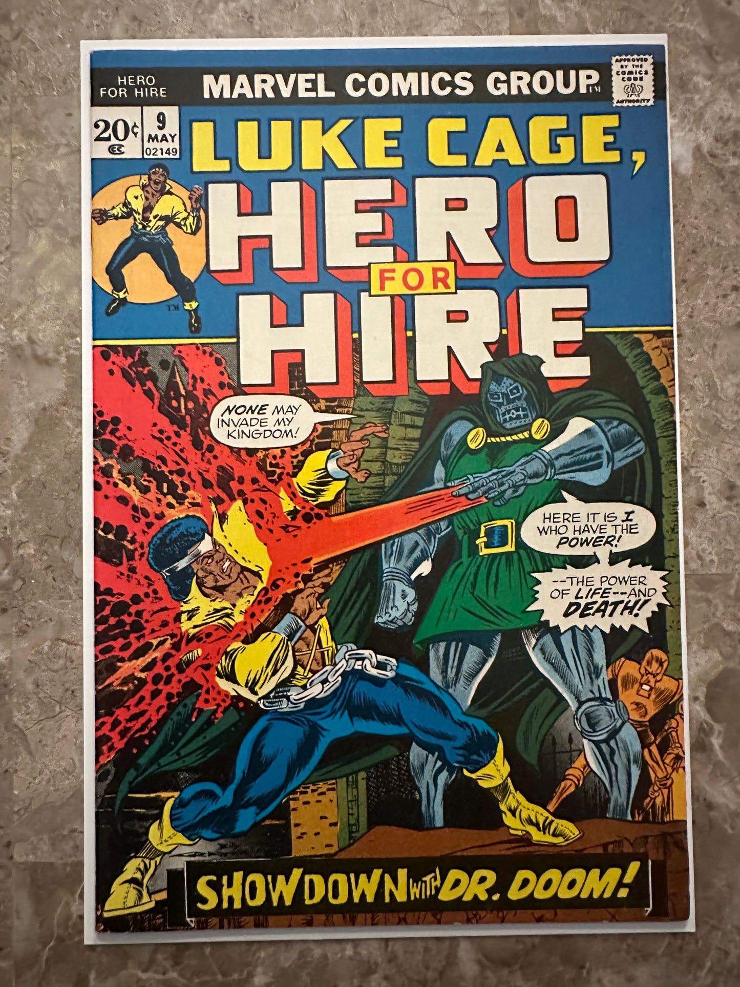 Hero for Hire #9 High Grade VF 8.0 (Marvel Comics 1973) - Doom cover