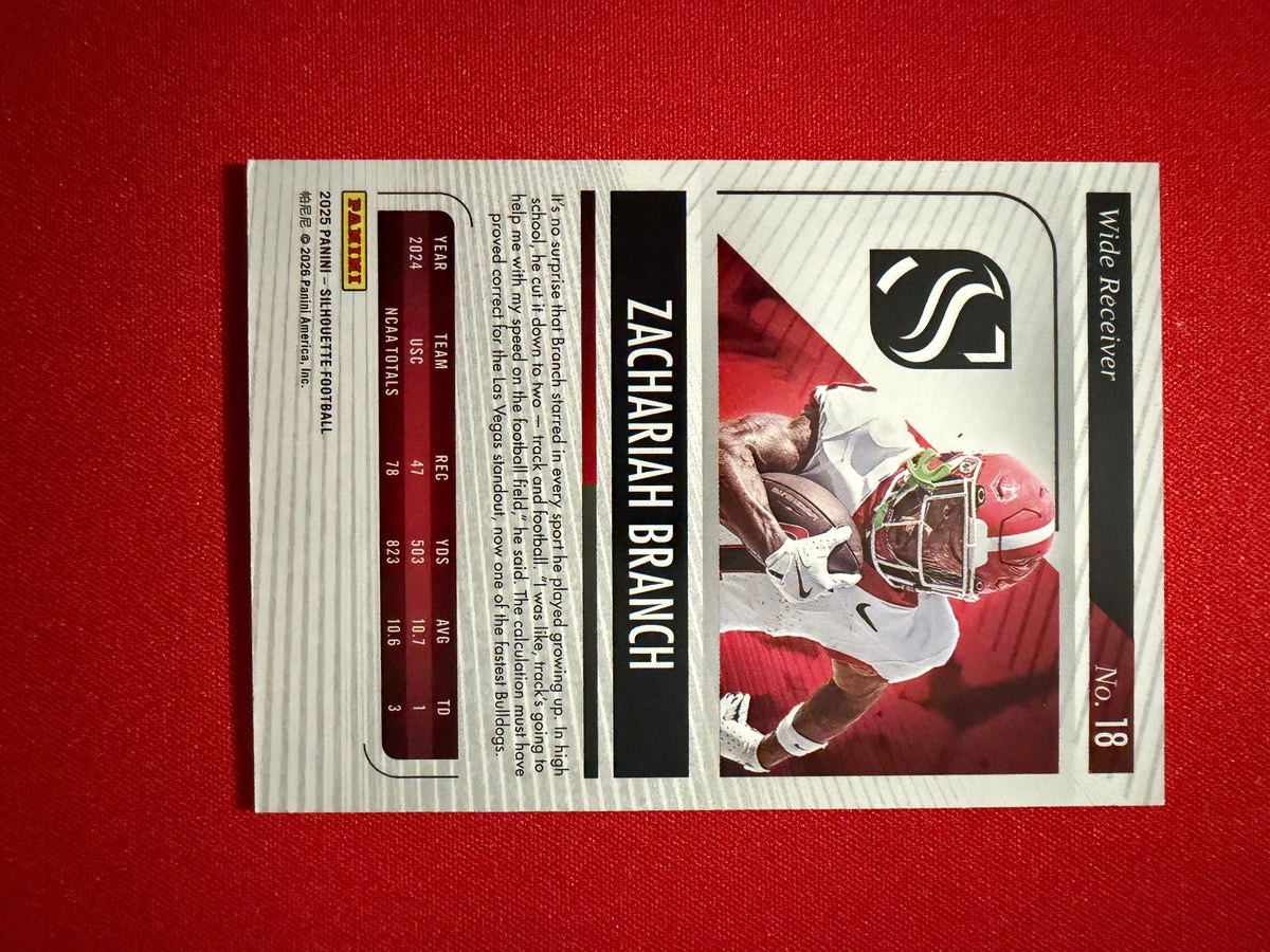 Zachariah Branch 2025 Panini Silhouette Football Base Silver /149 #18