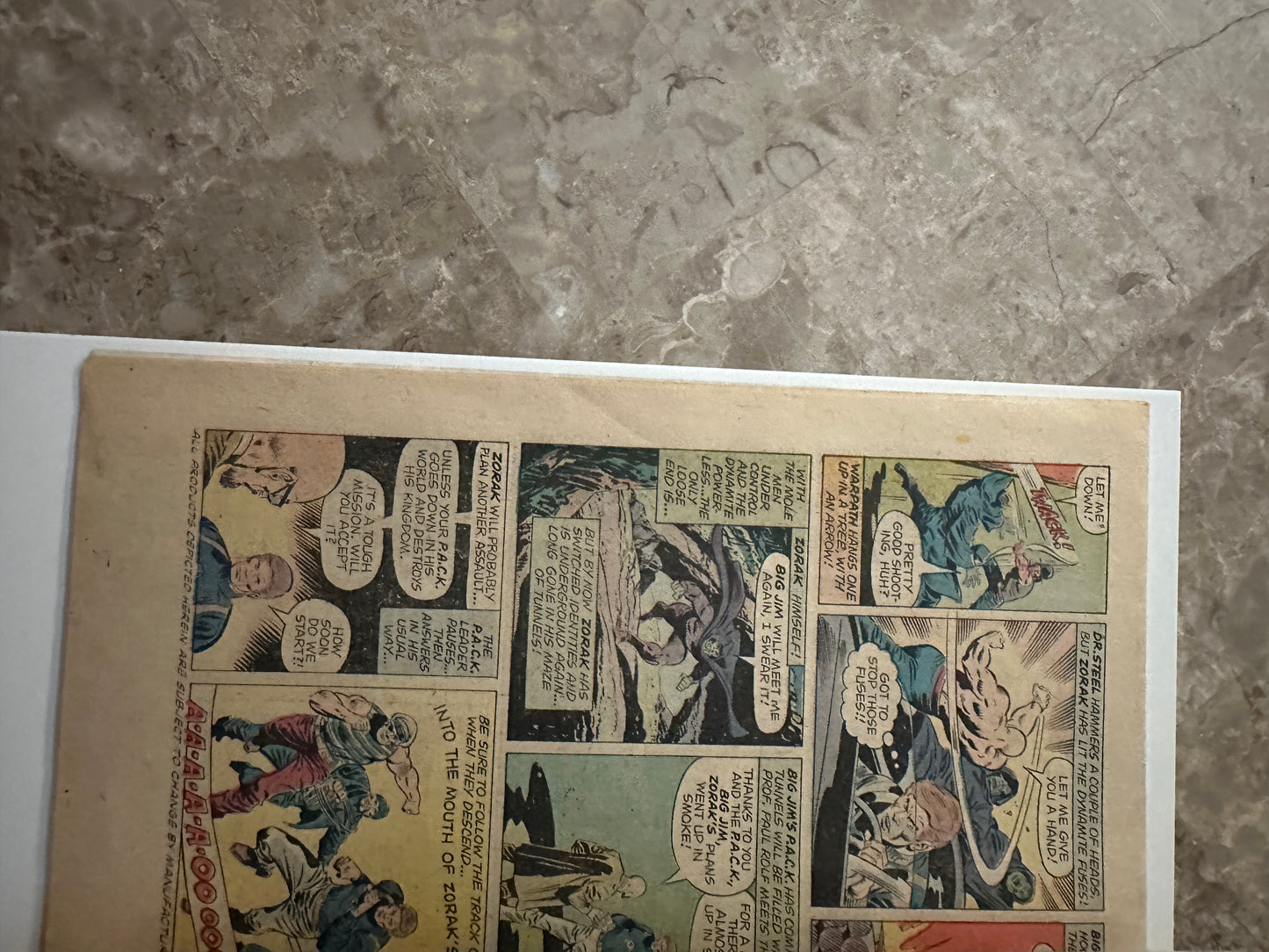 Big Jim's P.A.C.K. Comic Low Grade (Mattel 1975)