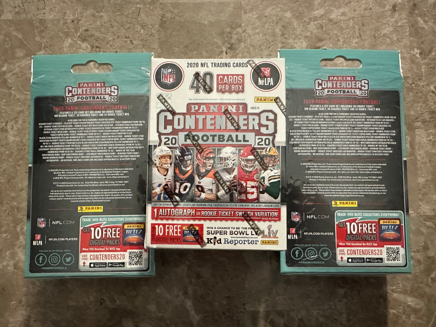 2020 Panini Contenders Football Sealed Box Lot