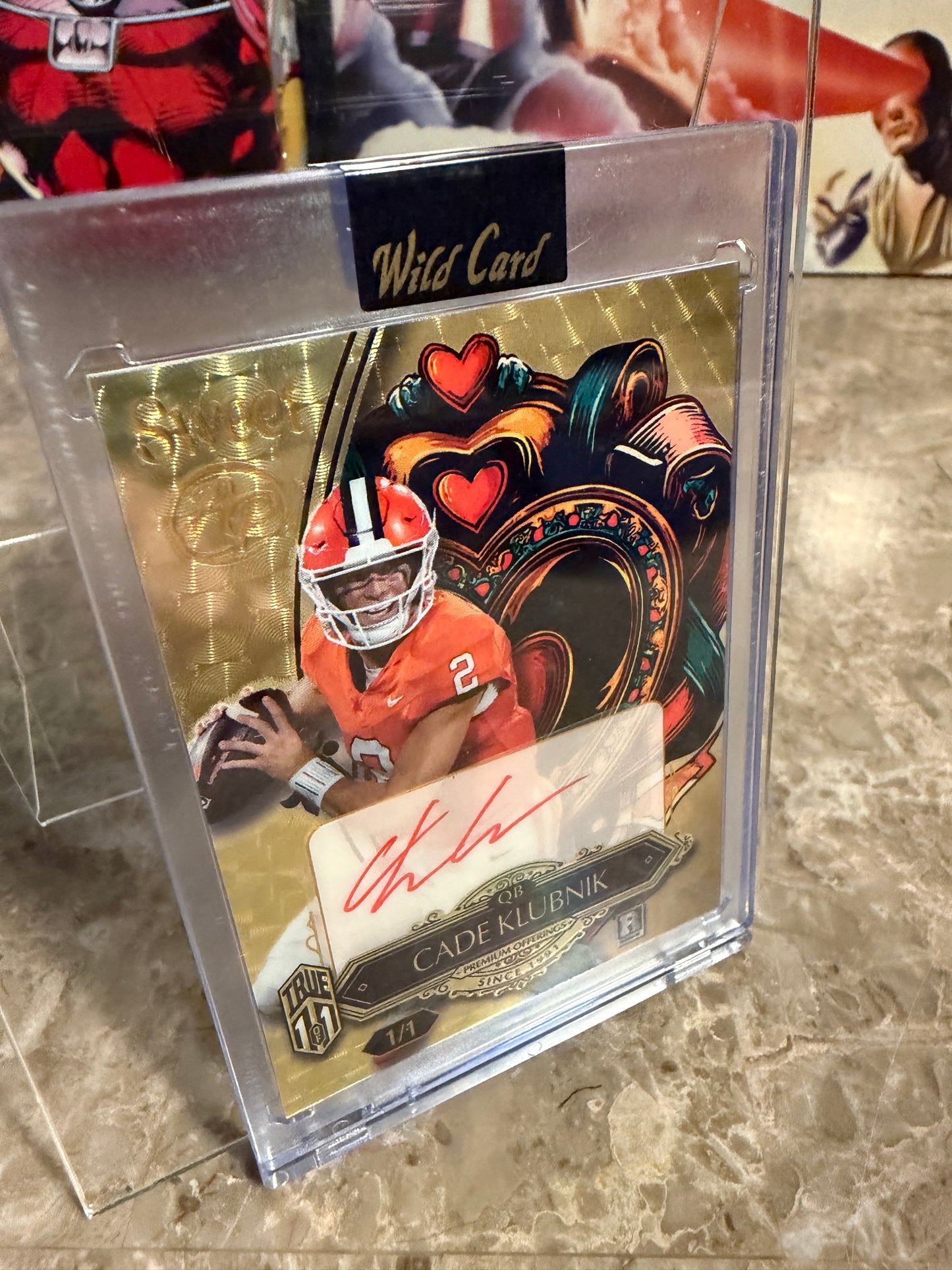 Cade Klubnik 2026 Wild Card Wild Art 1/1 Gold Vinyl Auto