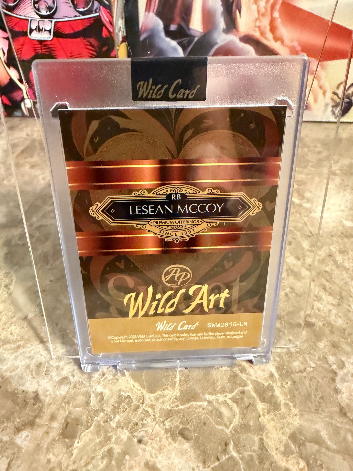 LeSean McCoy 2026 Wild Card Wild Art 1/1 Eagles Green