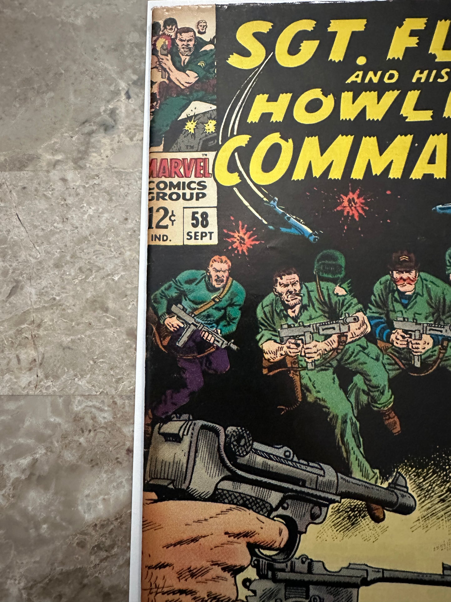 Sgt Fury #58 FN- 5.5 (Marvel Comics 1968) - Higher Grade with tanning