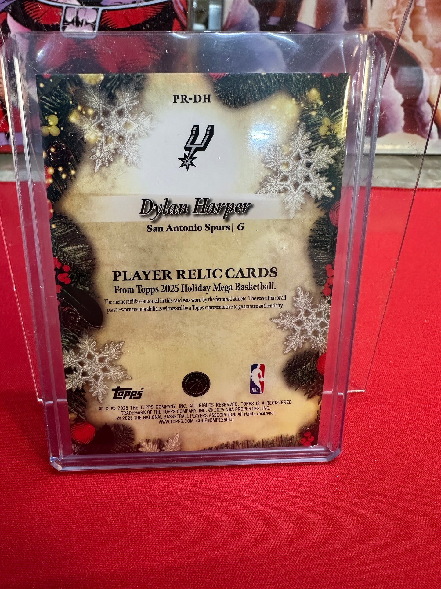 2025-26 Topps Holiday Basketball RC Patch Dylan Harper PR-DH