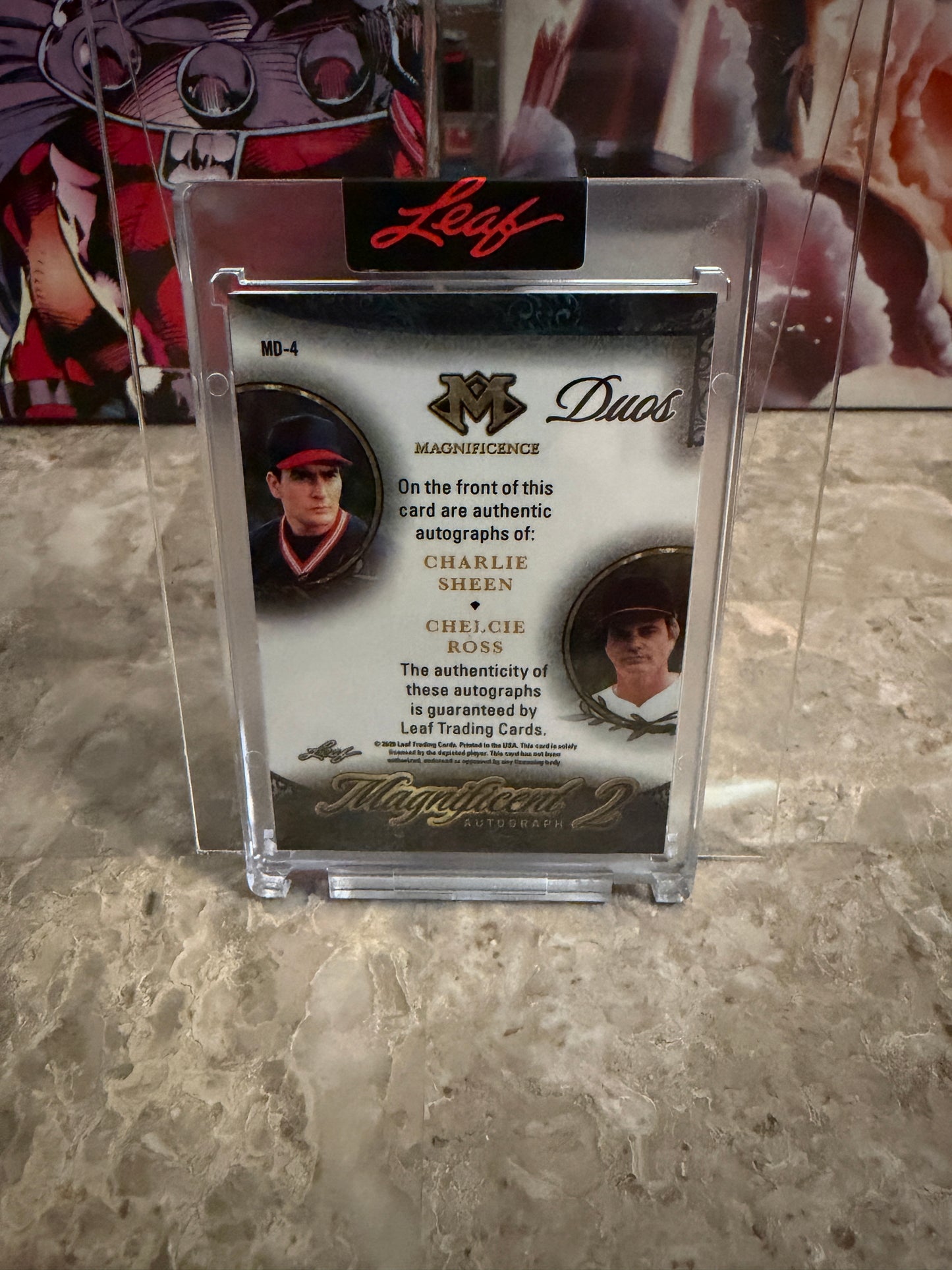 2026 Leaf Magnificence Duos Charlie Sheen & Chelcie Ross Auto Red Color Match 1/1
