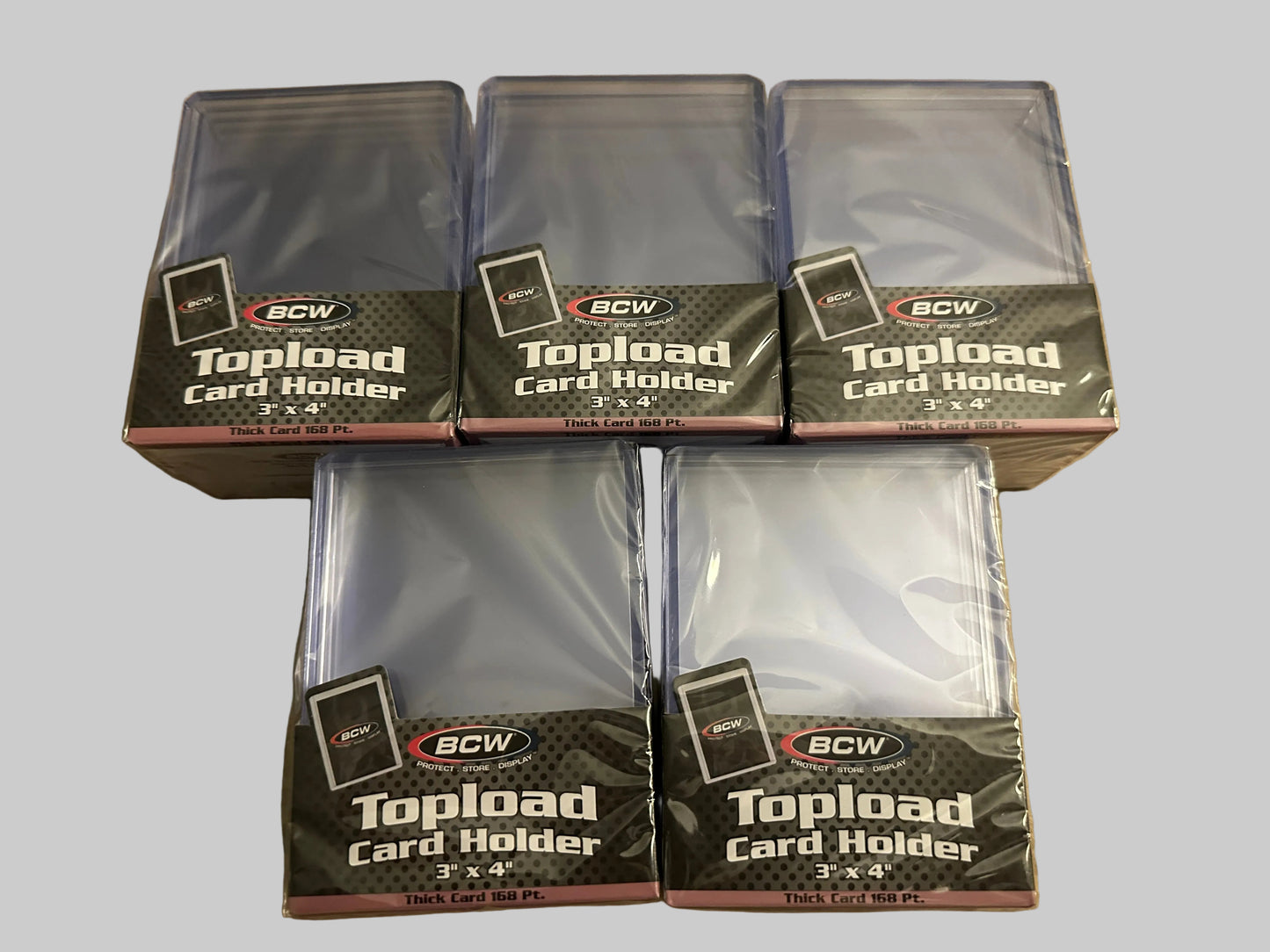 BCW 168 Pt. Toploader (5 packs - 10 / pack)