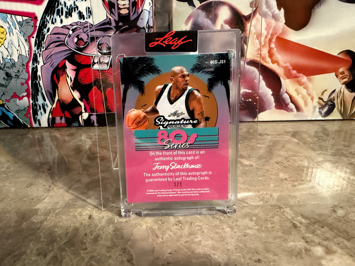 Jerry Stackhouse 2026 Leaf Signature Series 80s Series Auto 1/1