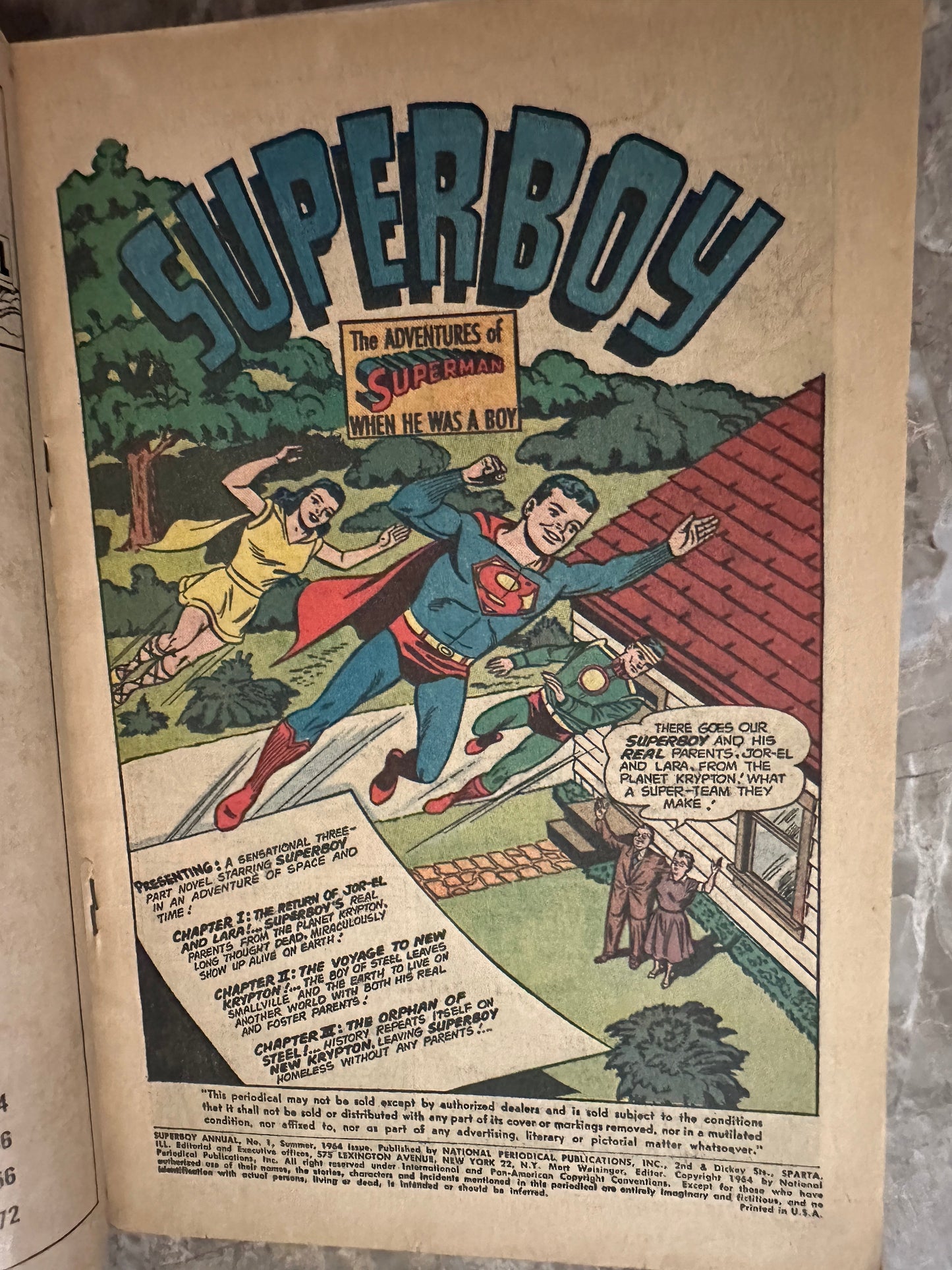 Giant Superboy Annual #1 VG- 3.5 (1964 DC)
