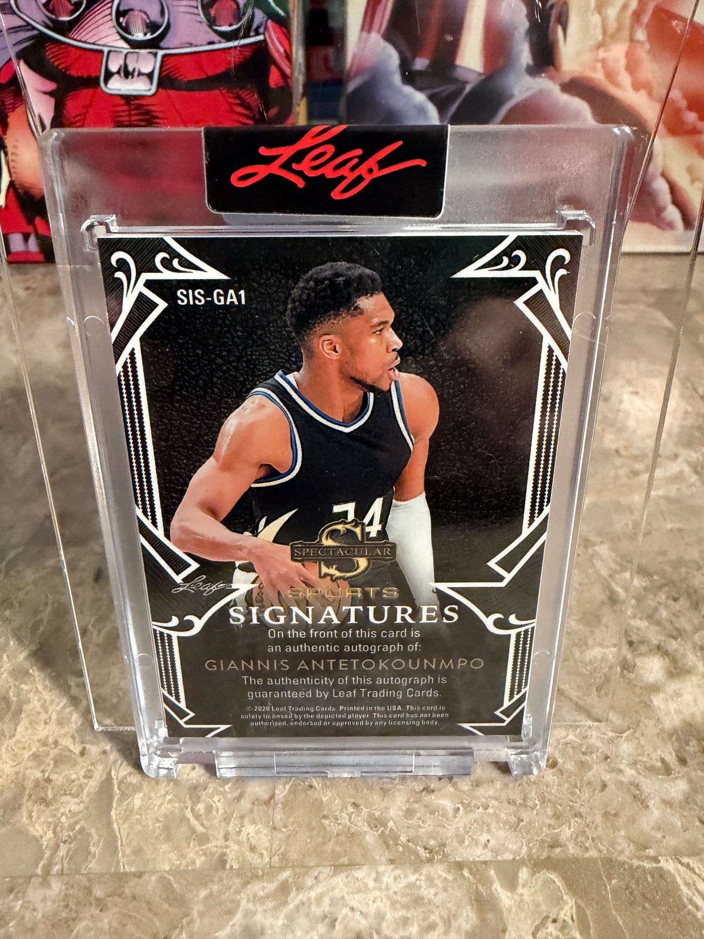 2026 Leaf Spectacular Football Sports Signatures Giannis Antetokounmpo 5/5 Auto