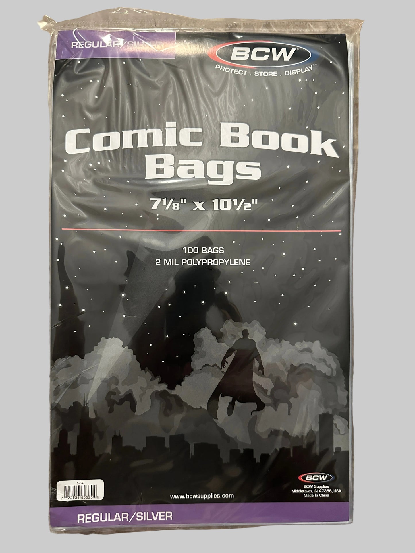 BCW Regular/Silver Age Comics Book Bags (100 Bags Sealed)
