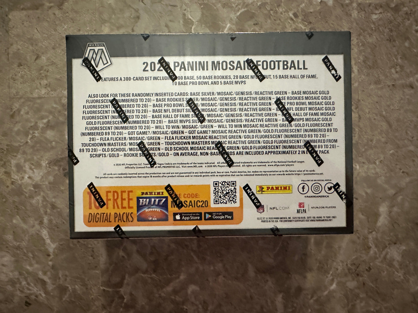 2020 Panini Mosaic Football Mega Box - Factory Sealed