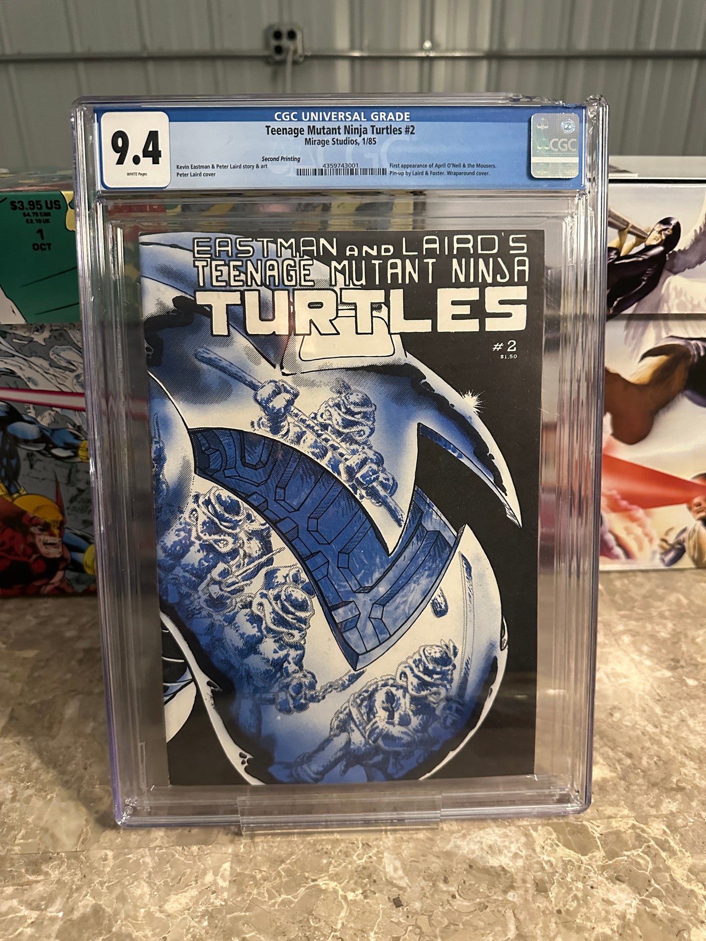 Teenage Mutant Ninja Turtles #2 2nd Print CGC 9.4 WP (1985 Mirage) - Cracked Case