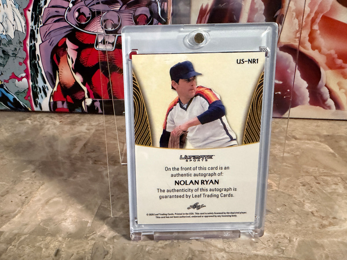 Nolan Ryan 2026 Leaf Ultimate Sports Signatures Auto Red 2/4