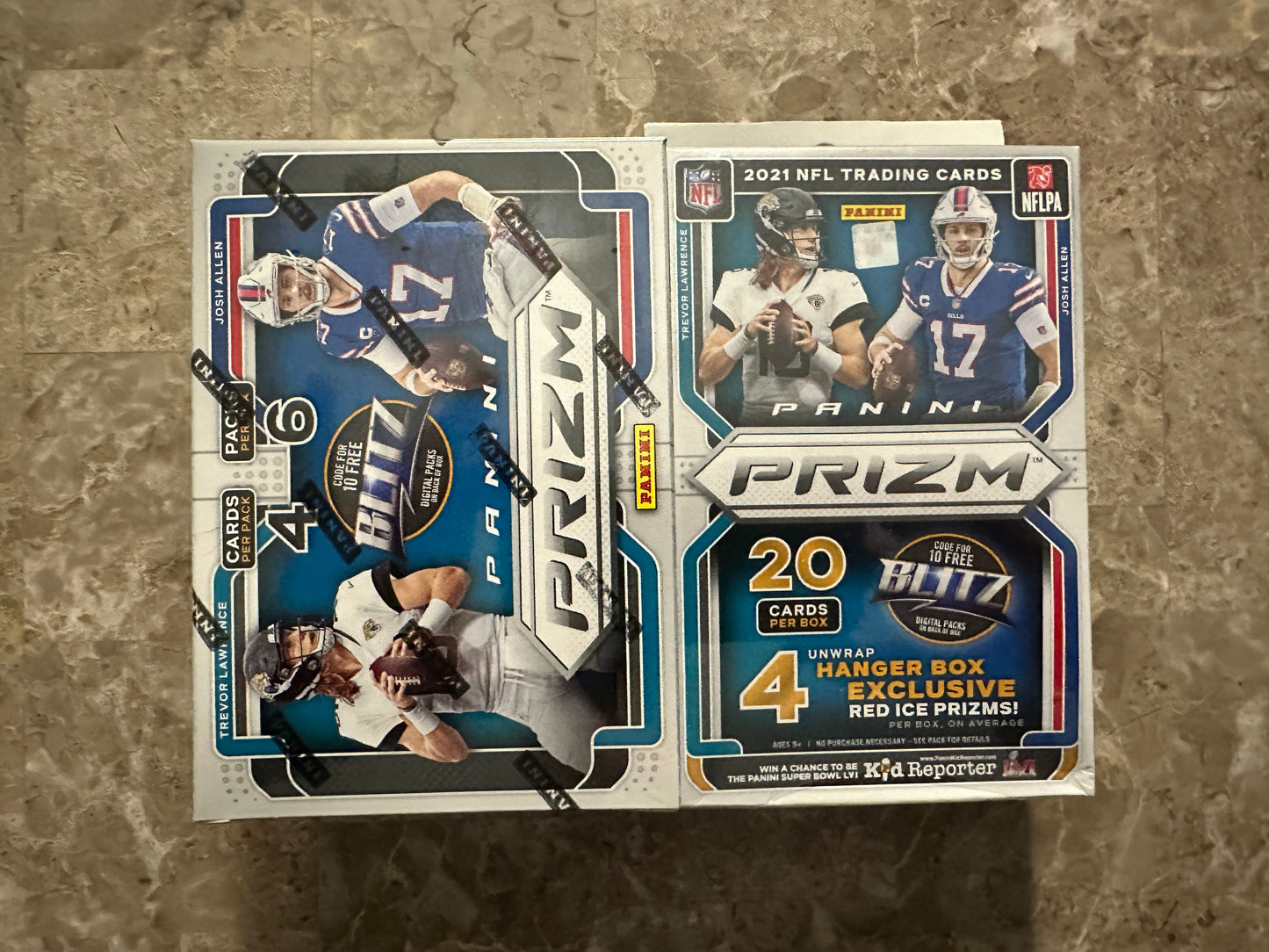 2021 Panini Prizm Football Blaster Box + Hanger Box