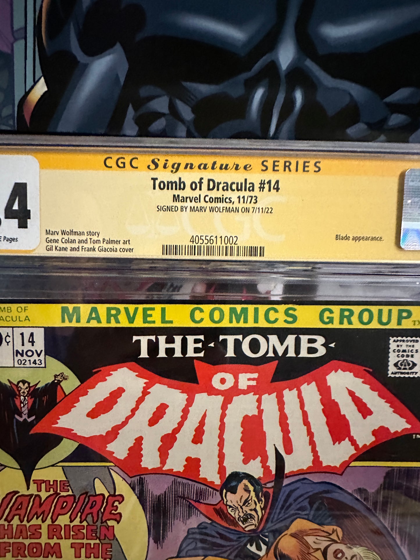 Tomb of Dracula #14 CGC 9.4 WP SS Wolfman (1973 Marvel)