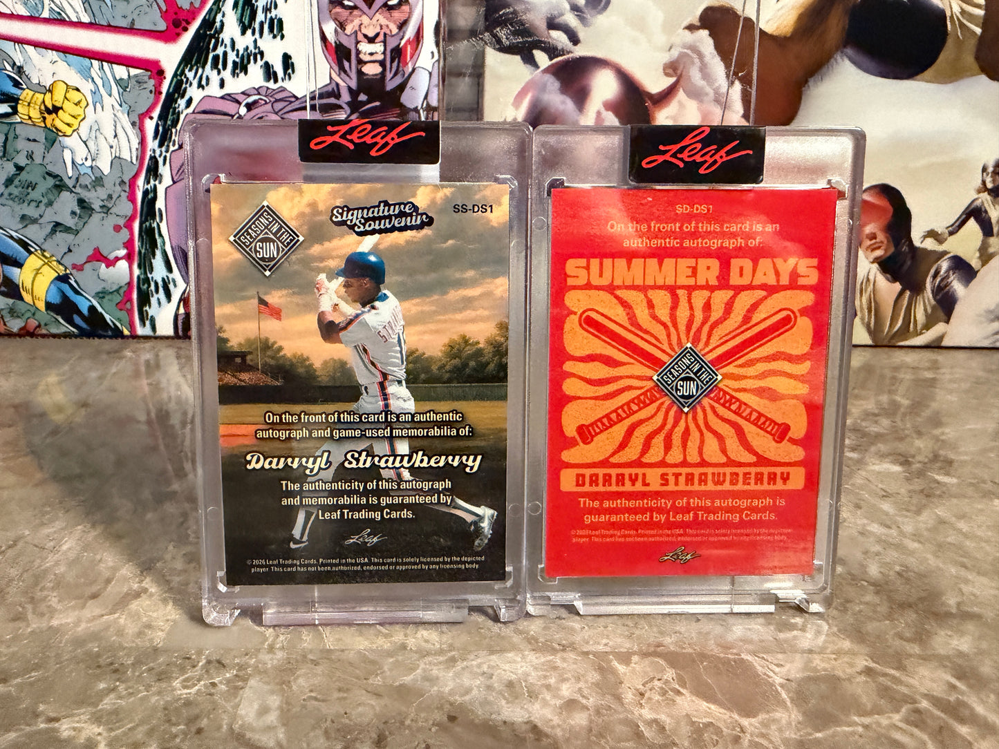 Darryl Strawberry 2026 Leaf Seasons In The Sun Summer Days Signature Souvenier Auto Relic Lot