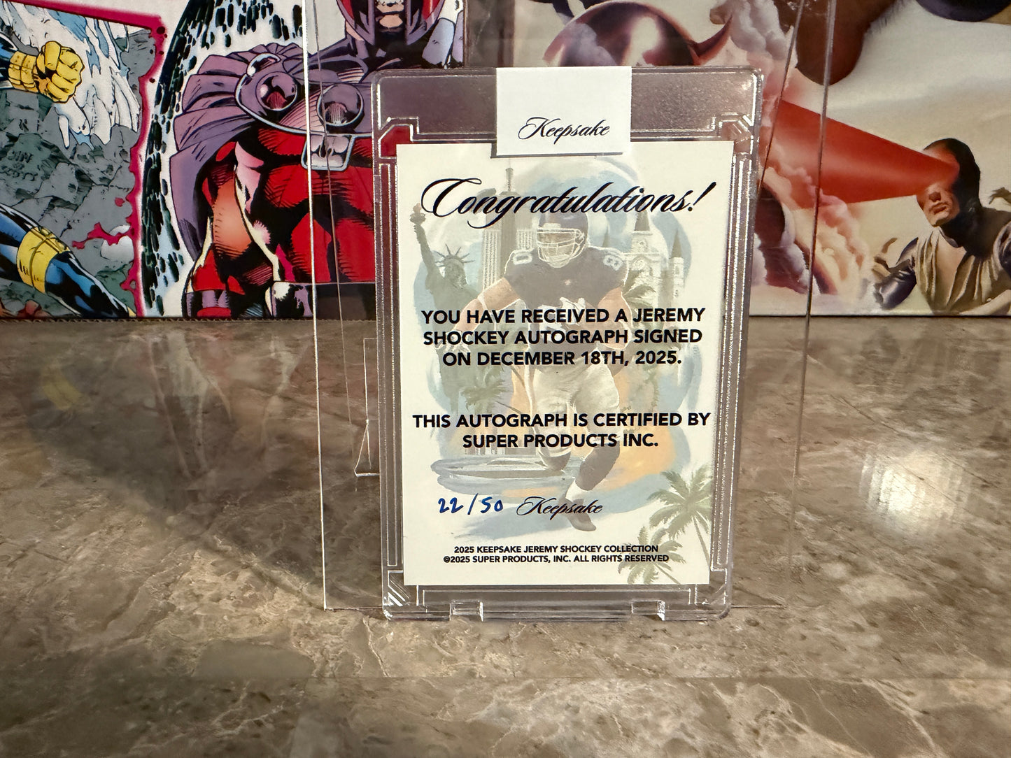 2025 Keepsake Jeremy Shockey Collection On-Card Auto 22/50
