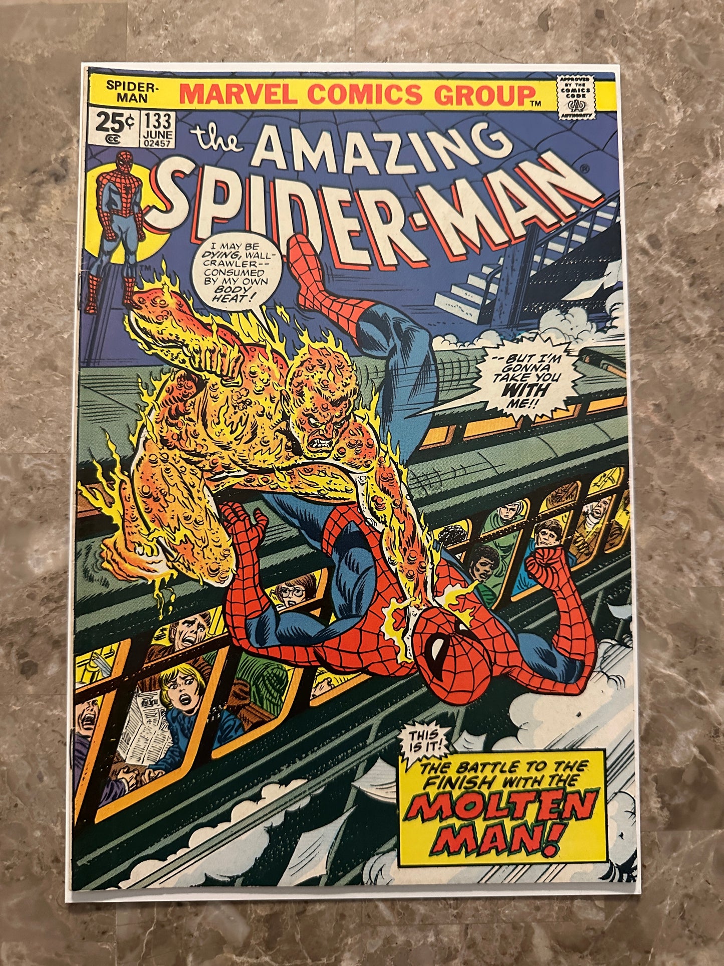 Amazing Spider-Man #133 FN+ 6.5 (1974 Marvel Comics)