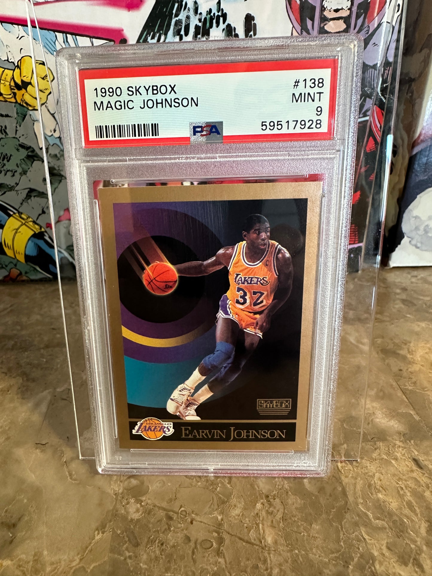 Magic Johnson #138 PSA 9 Mint (1990 Skybox)
