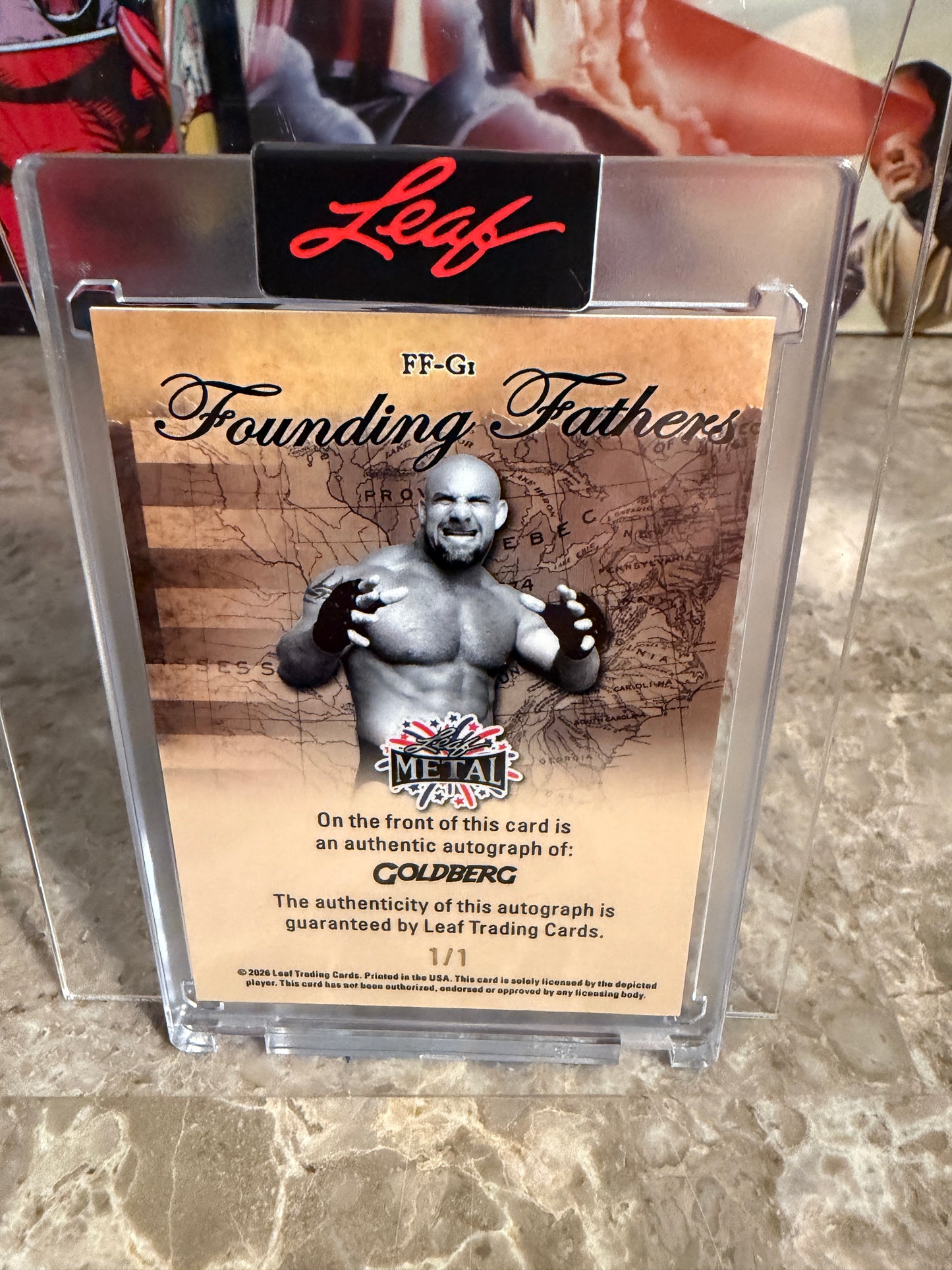 2026 Leaf Metal Independence Day Founding Fathers Gold Goldberg 1/1