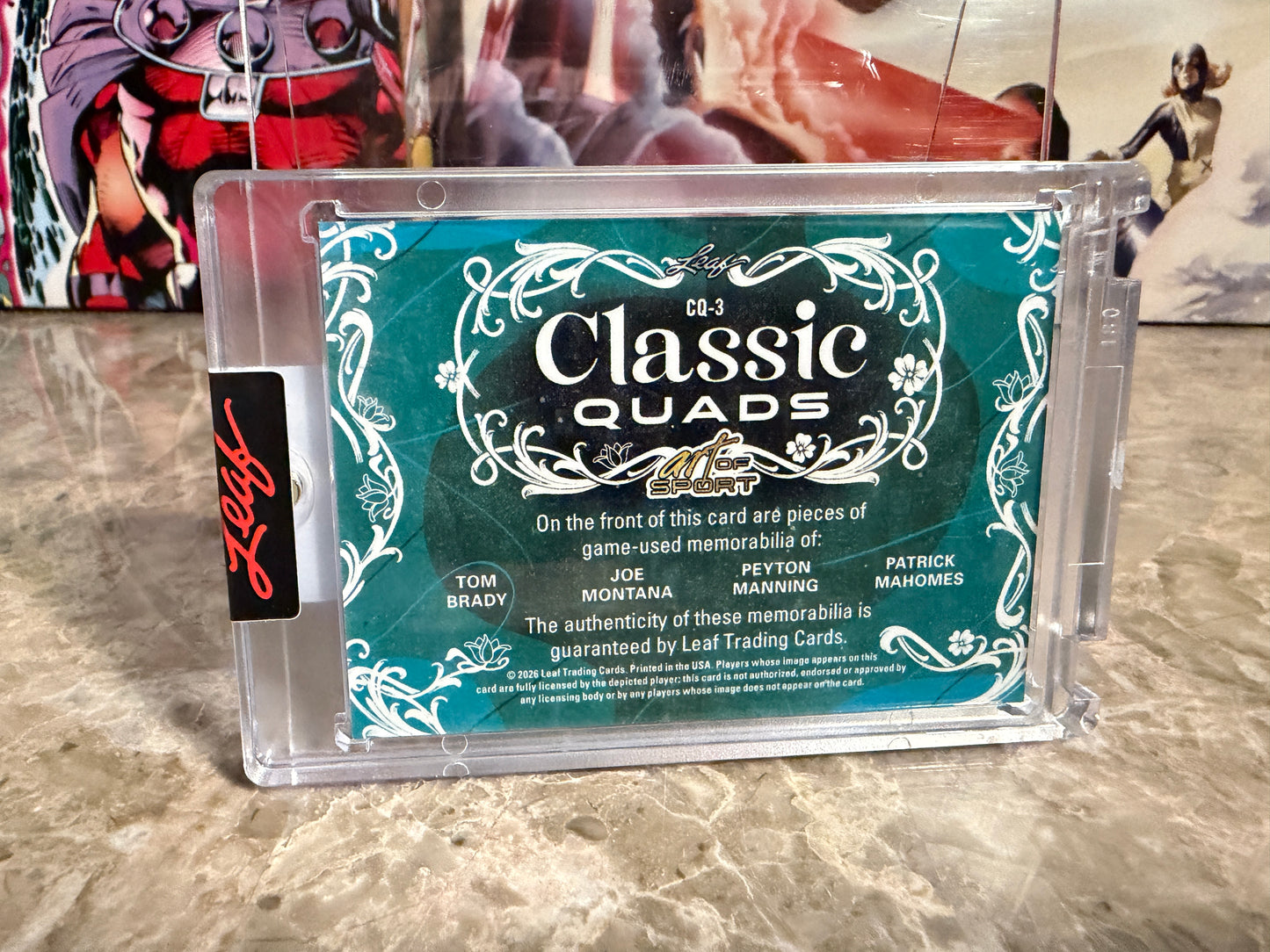 2026 Leaf Art of Sport Peyton Manning Brady Mahomes Montana Classic Quads Patch /25