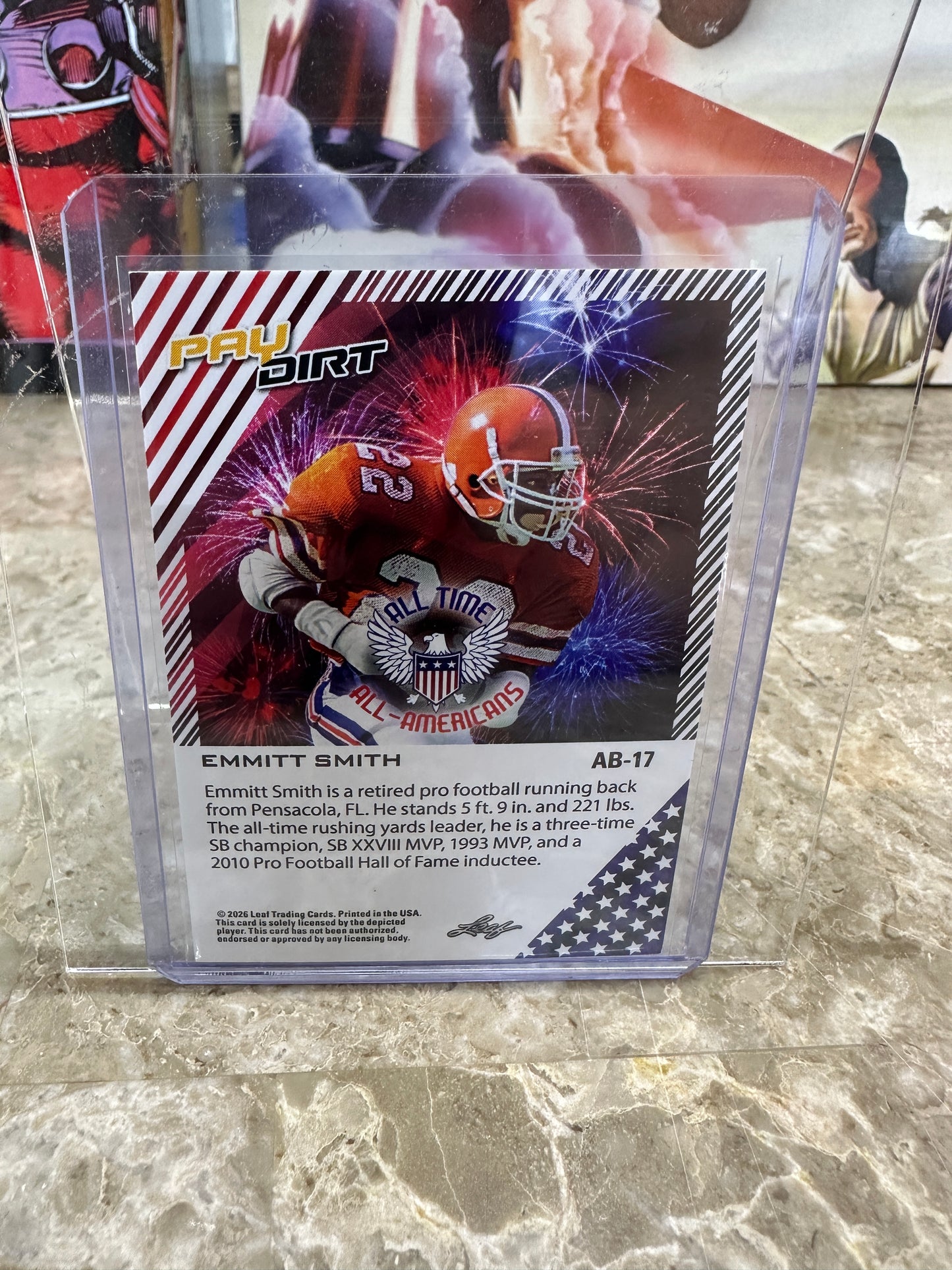 EMMITT SMITH 2026 Leaf Paydirt All-Time Americans /15 - Dallas Cowboys HOF