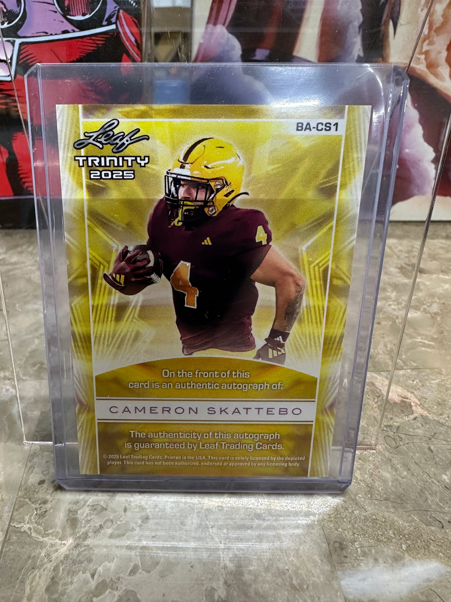 2025 Leaf Trinity CAMERON SKATTEBO 1/1 GOLD AUTO - Giants Star - 1-of-1