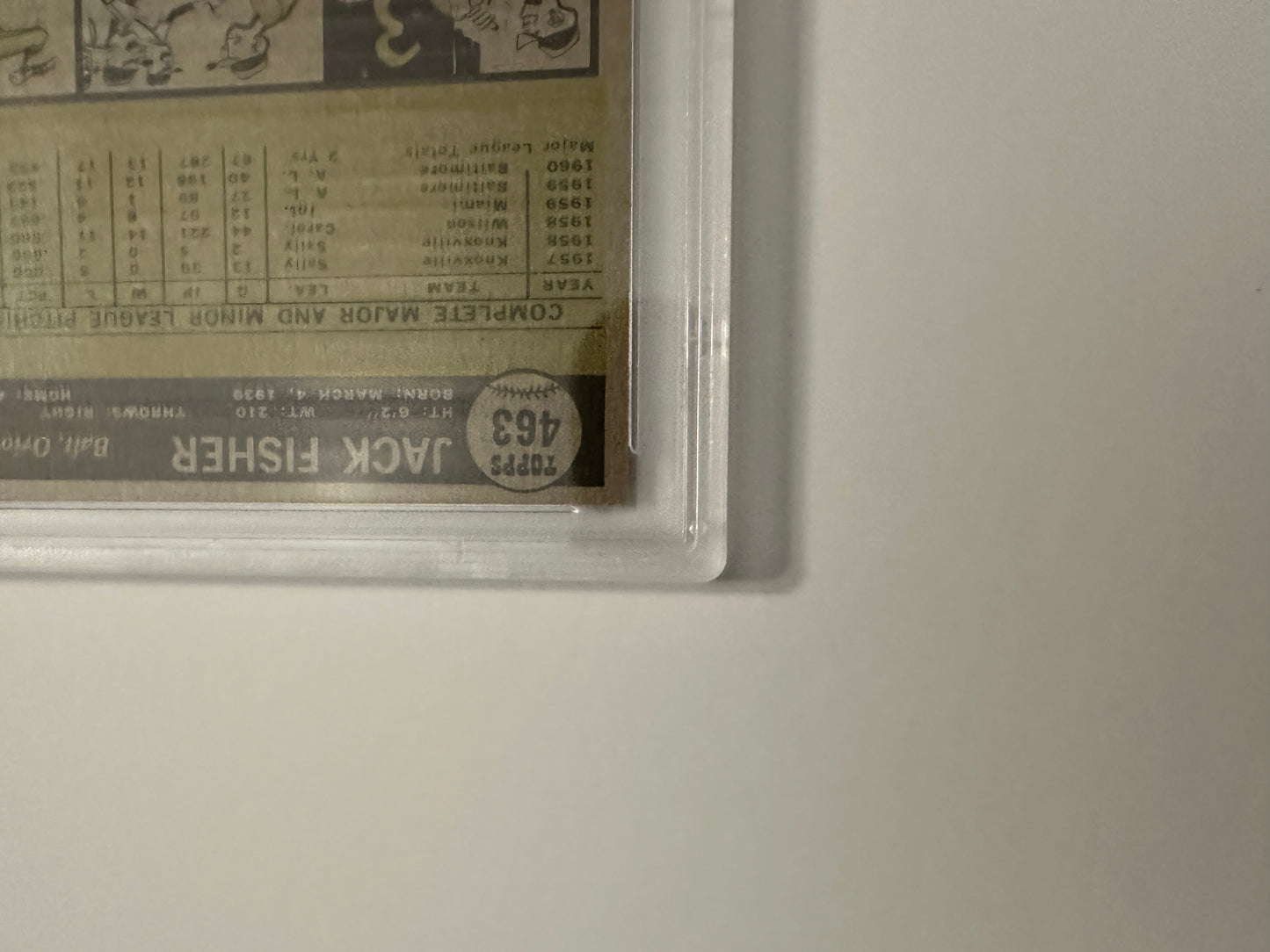 Jack Fisher #463 PSA Graded NM-MT 8 (1961 Topps)