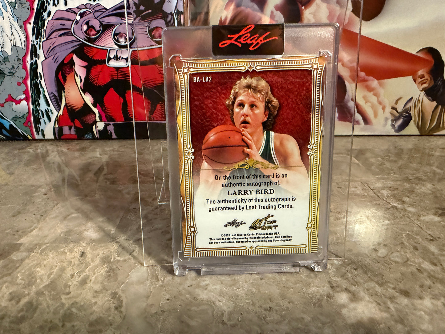 2026 Leaf Art of Sport Larry Bird Base Auto Platinum /7