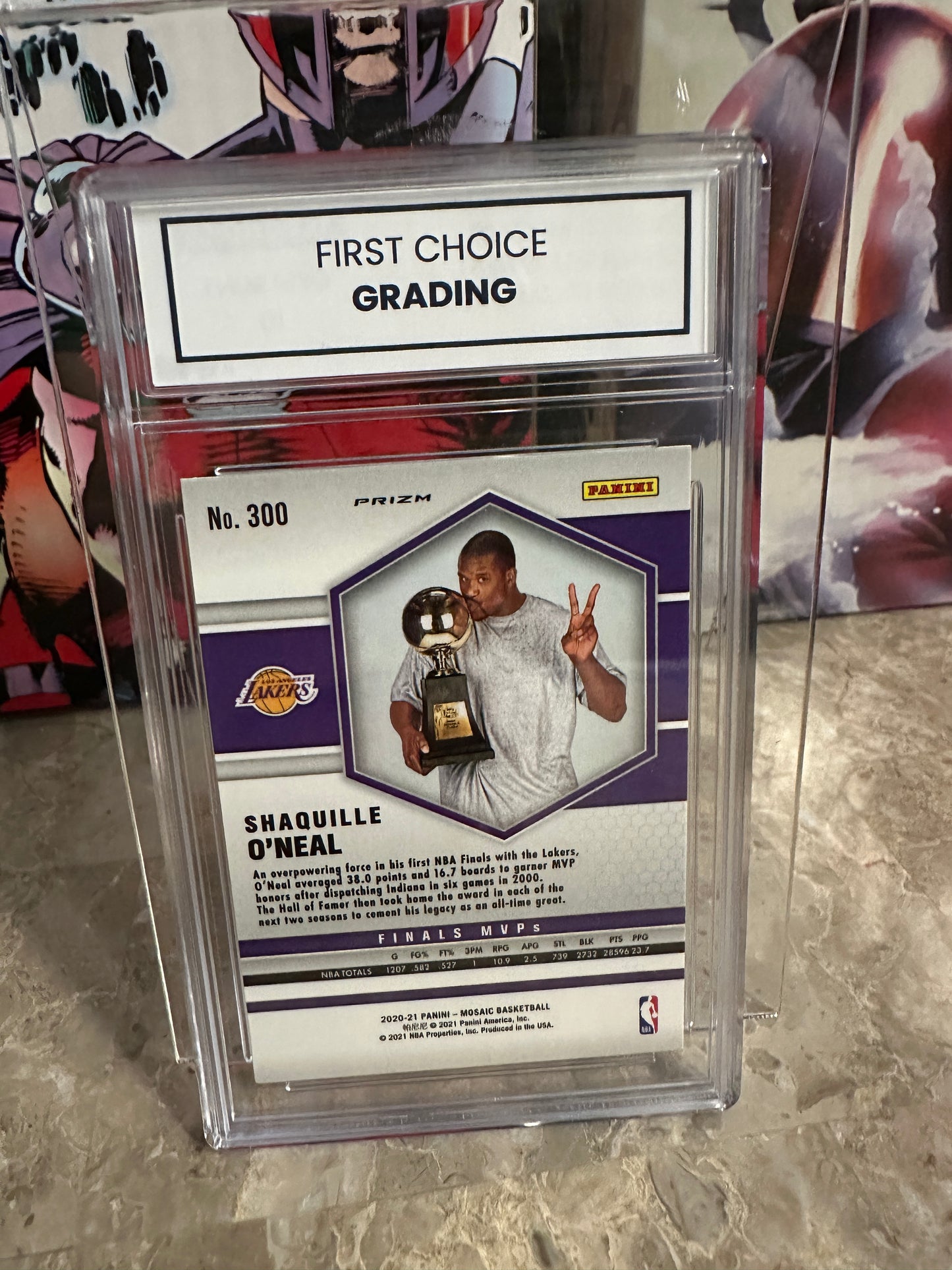 Shaquille O'Neal #300 Graded 10 Gem Mint (2020-21 Panini Mosaic) - Green Mosaic