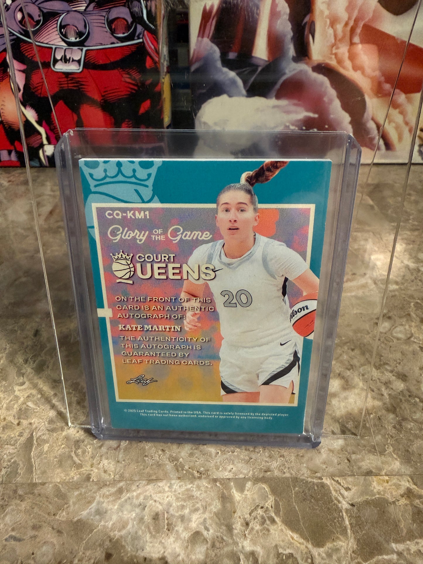 2025 Leaf Glory of the Game Basketball Court Queens Holo Dots Kate Martin Auto 3/8