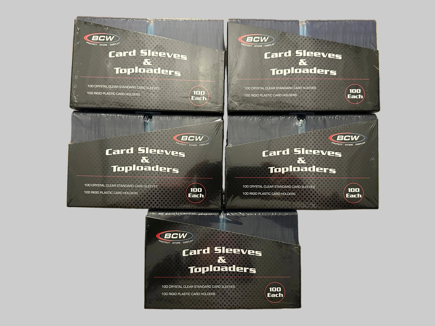 BCW Card Sleeves and Toploaders (5 Packs - 100/pack)