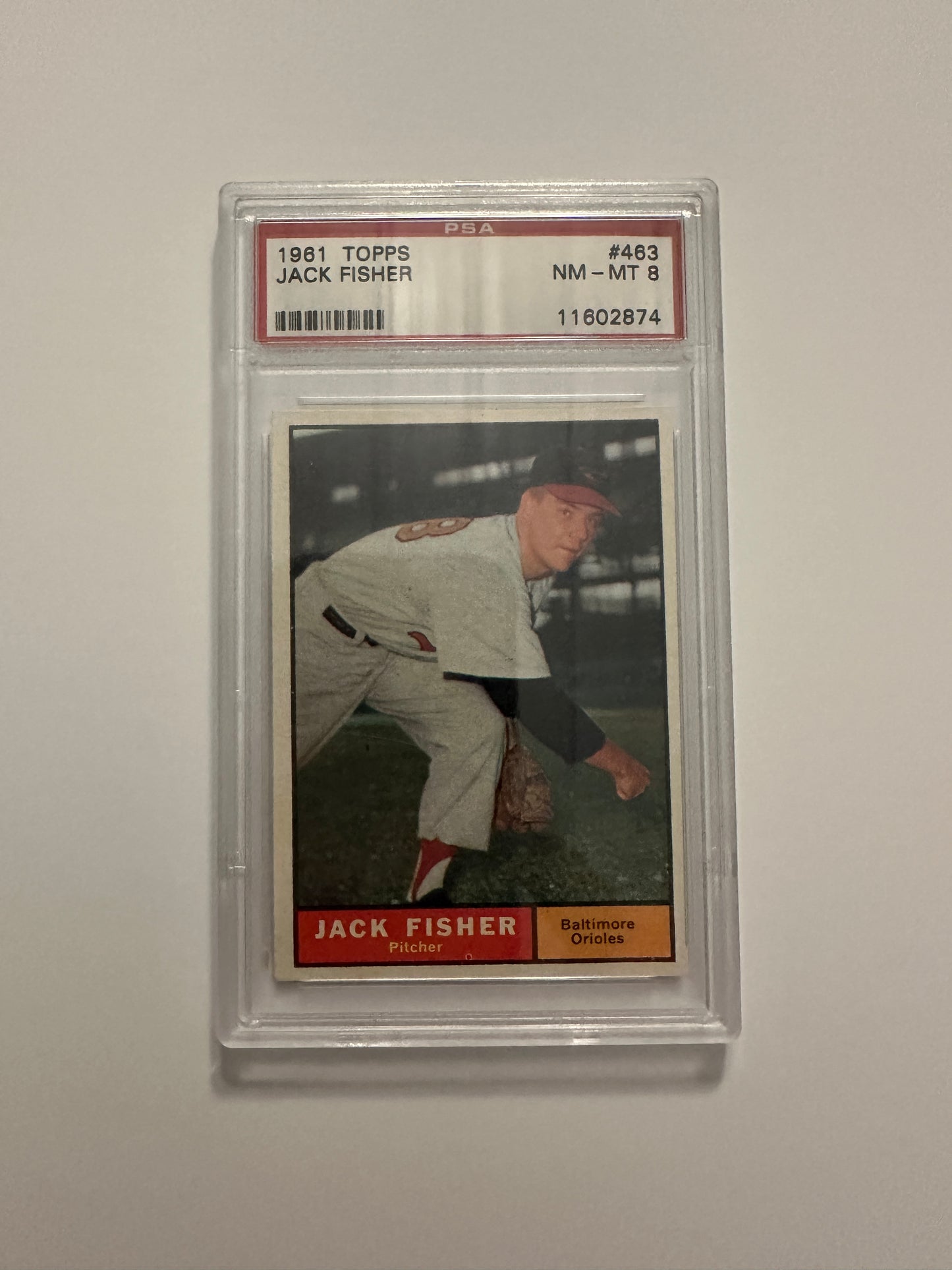 Jack Fisher #463 PSA Graded NM-MT 8 (1961 Topps)