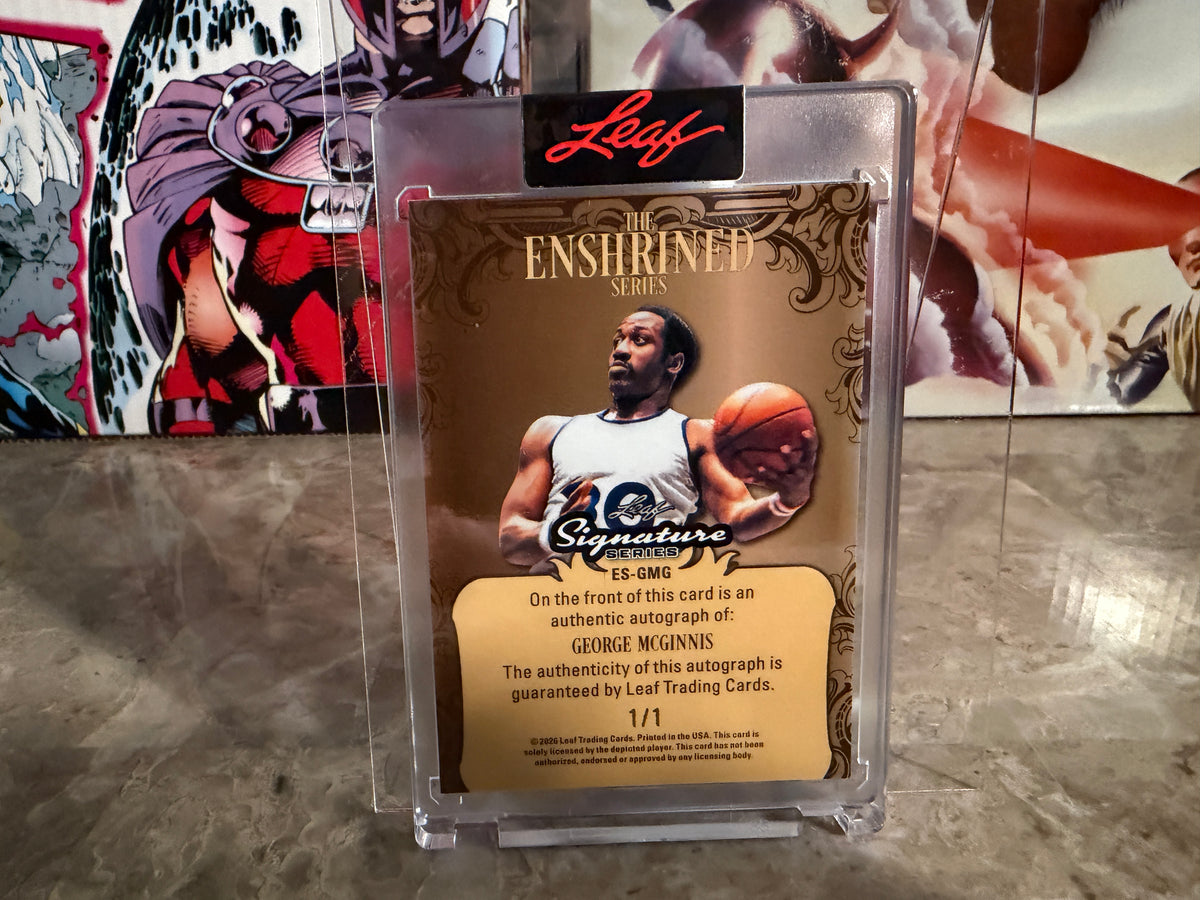 George McGinnis 2026 Leaf Signature Series Enshrined Auto Green Crystal 1/1