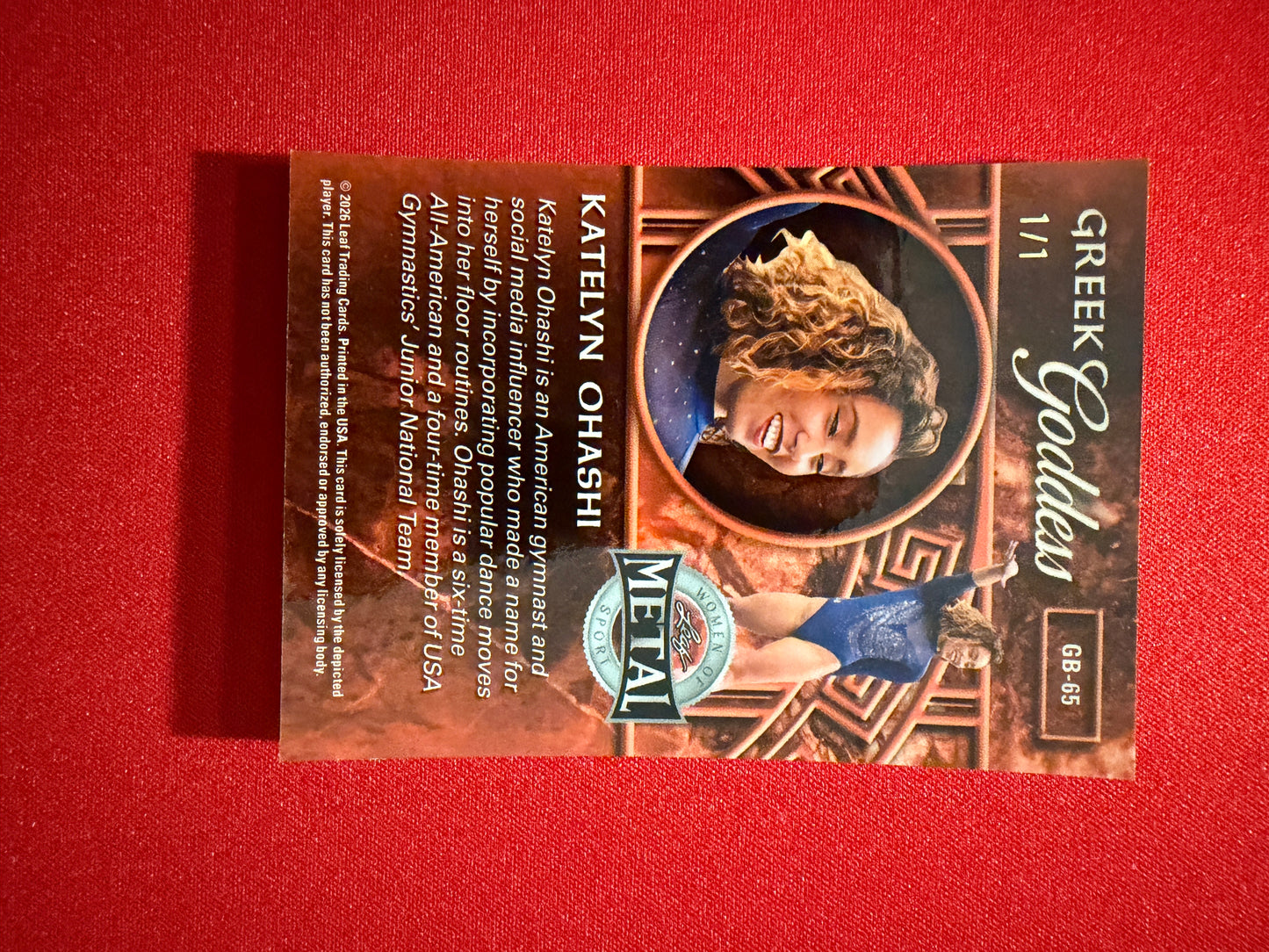 Katelyn Ohashi 2026 Leaf Metal Women of Sport Greek Goddess Super Circles 1/1