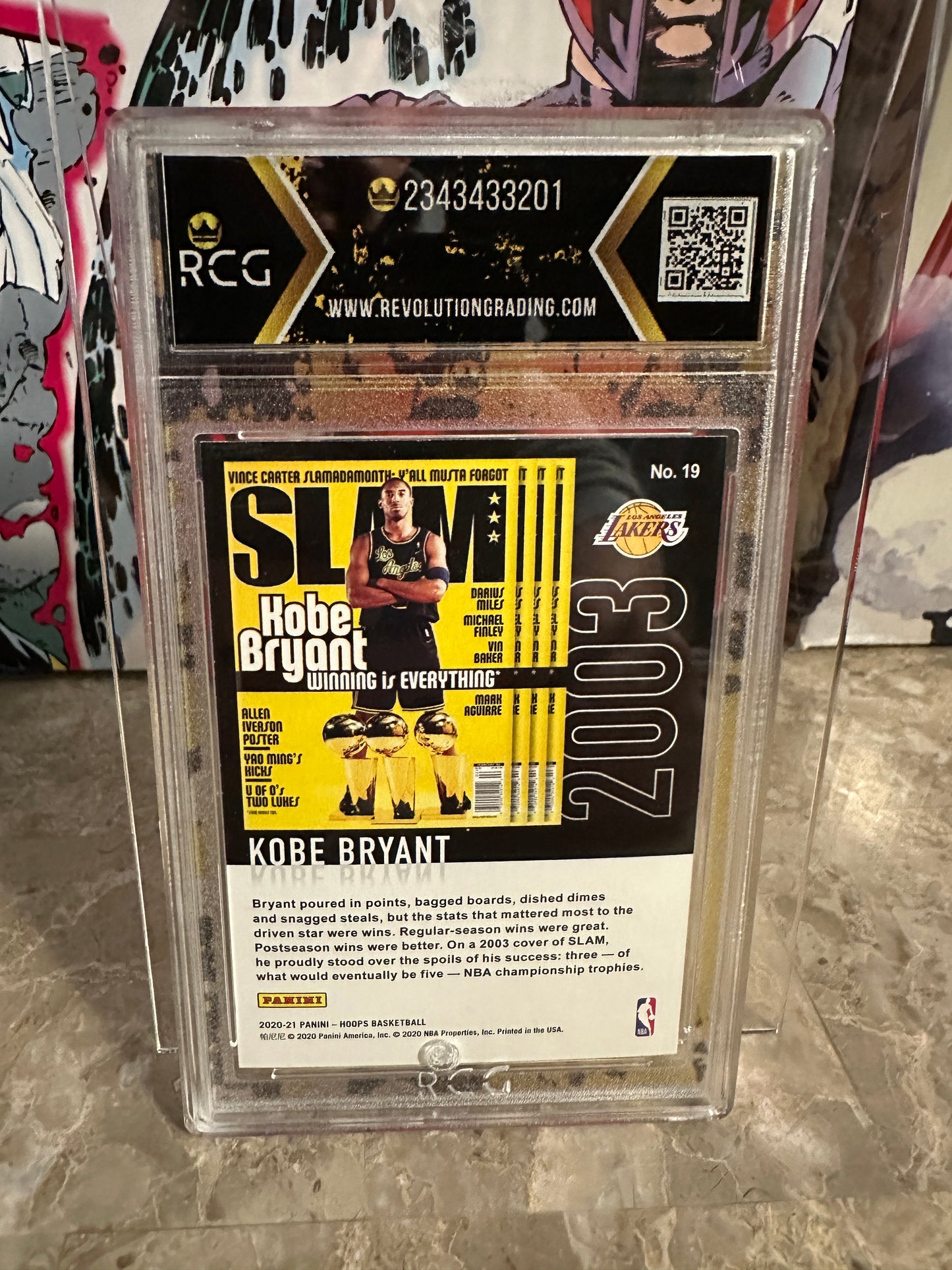 Kobe Bryant #19 RCG 9 Mint (2020-21 Panini Hoops Slam)