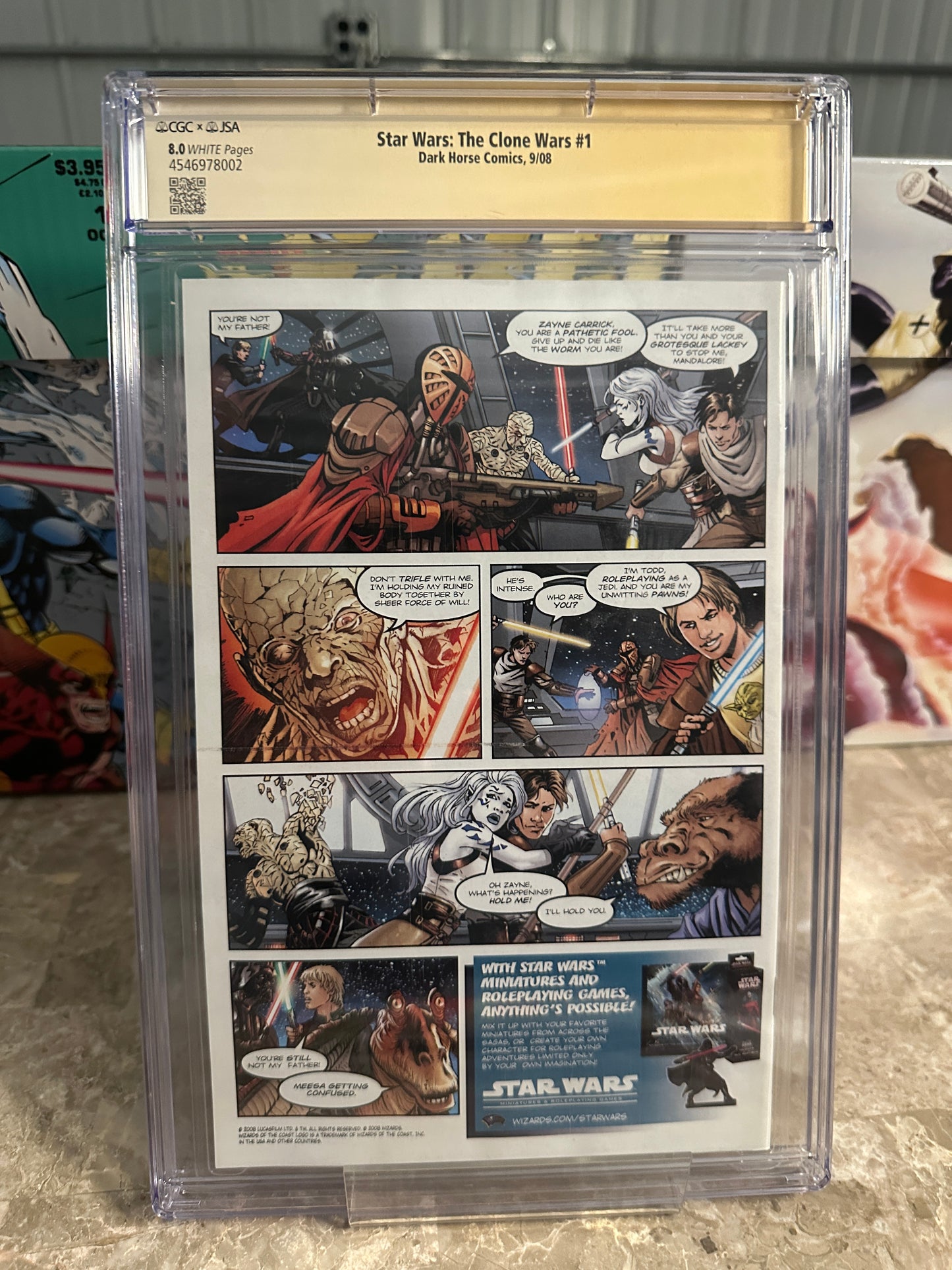 Star Wars: The Clone Wars #1 CGC 8.0 SS 2X Eckstein, Lanter (2008) - 1st Ahsoka Tano