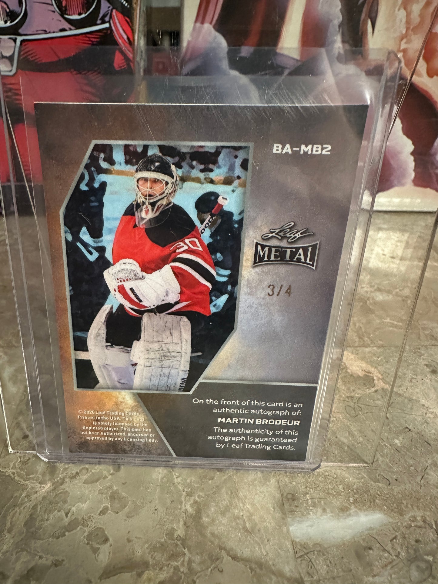Martin Brodeur 2026 Leaf Metal Purple Laser AUTO 3/4 Devils Legend HOF