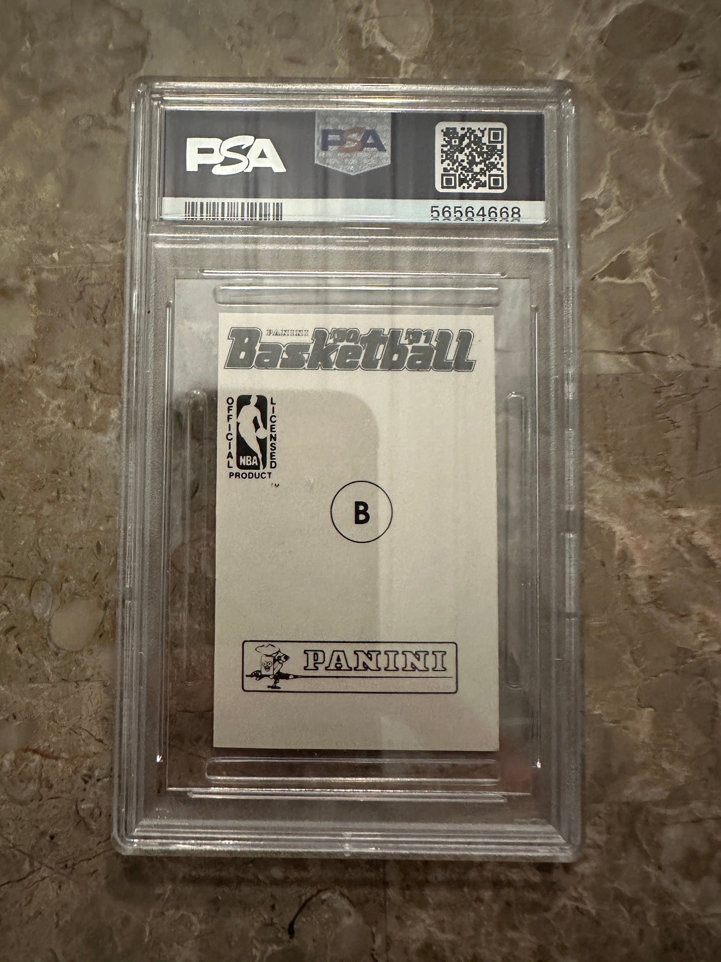 Magic Johnson #B EX-MT 6 (1990 Panini Sticker)