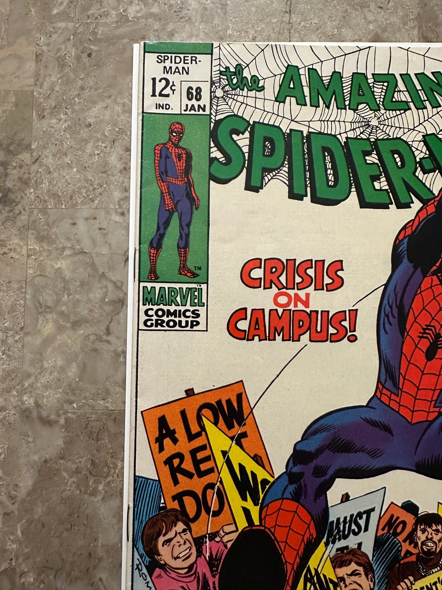 Amazing Spider-Man #68 FN+ 6.5 (1969 Marvel Comics) - White cover