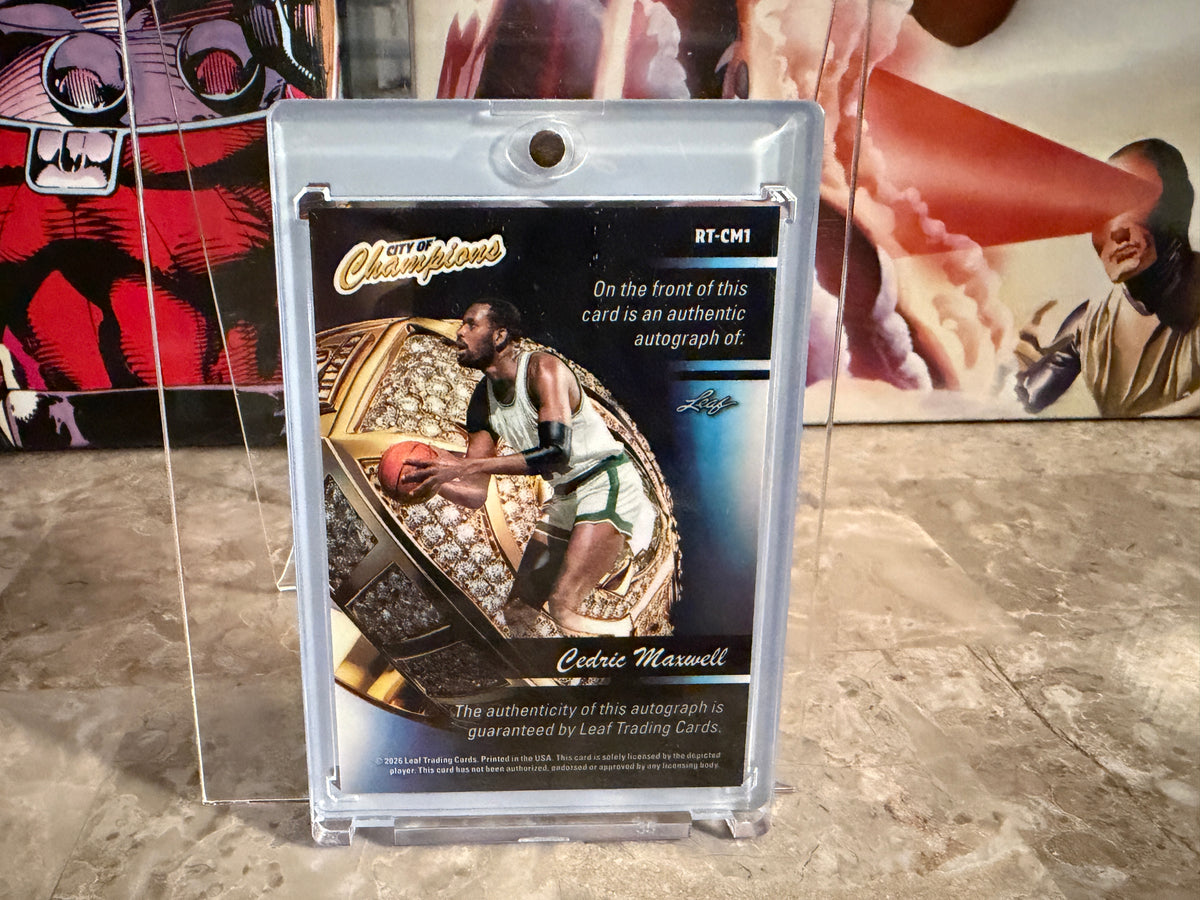 Cedric Maxwell 2026 Leaf City of Champions Ring Team Auto Red /6