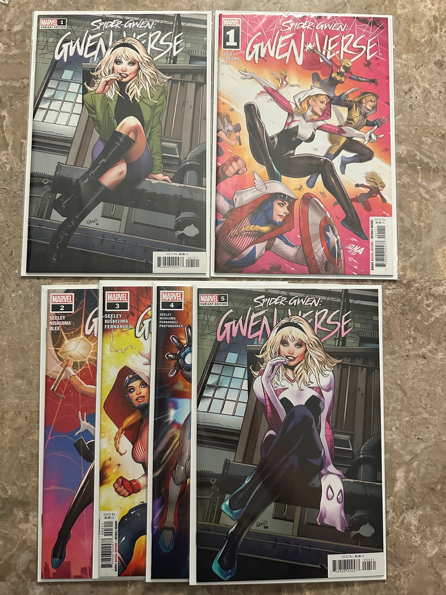 Spider-Gwen: Gwenverse #1-5 Full Set High Grade (2022) - 2 #1s