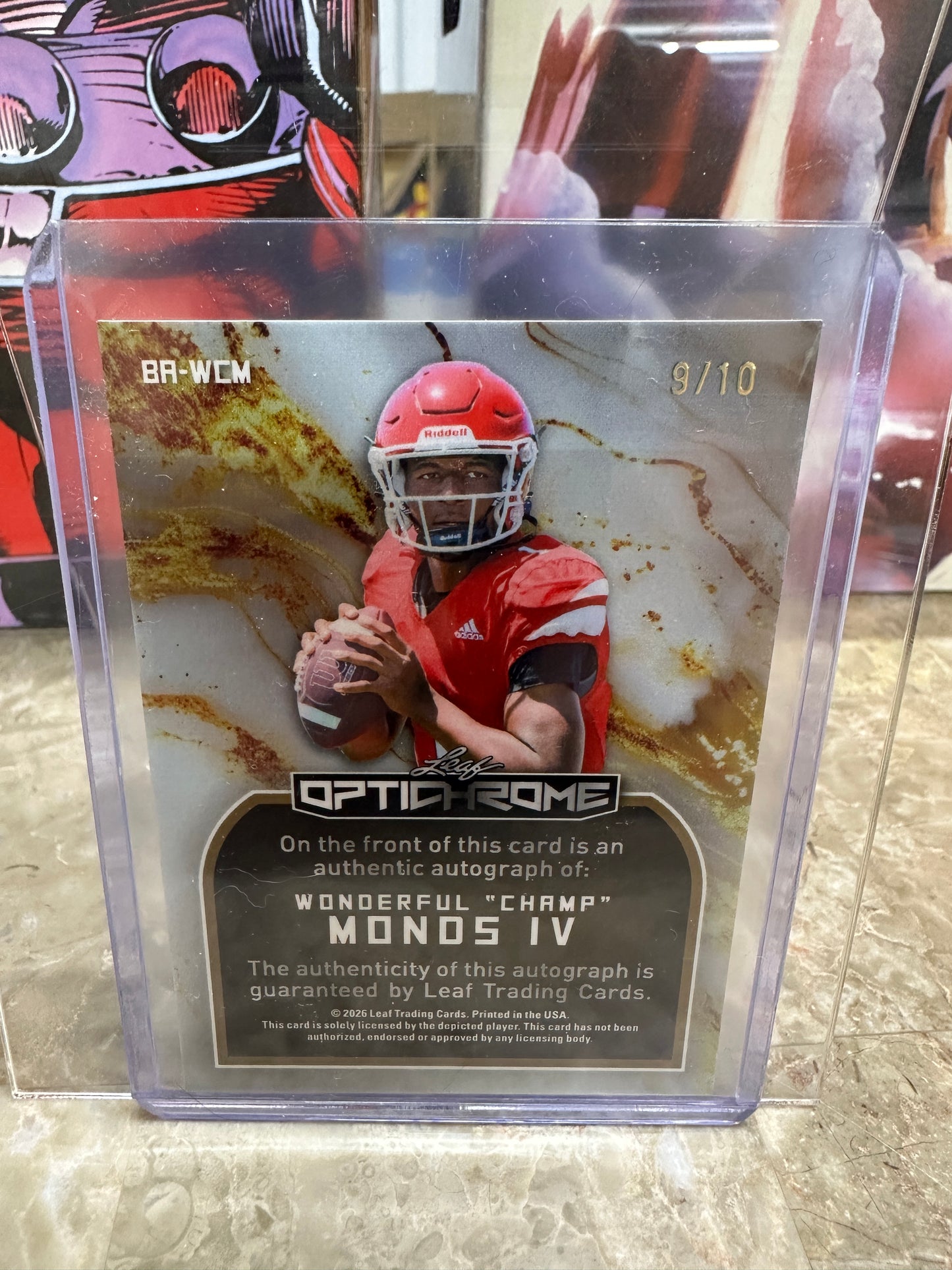 2026 Leaf Optichrome Champ Monds MUSIC AUTO /10 Silver Prismatic Notre Dame